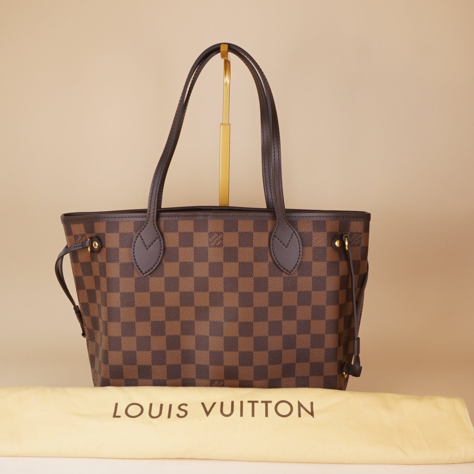 PRE-OWNED LV Neverfull NM Damier Ebene PM