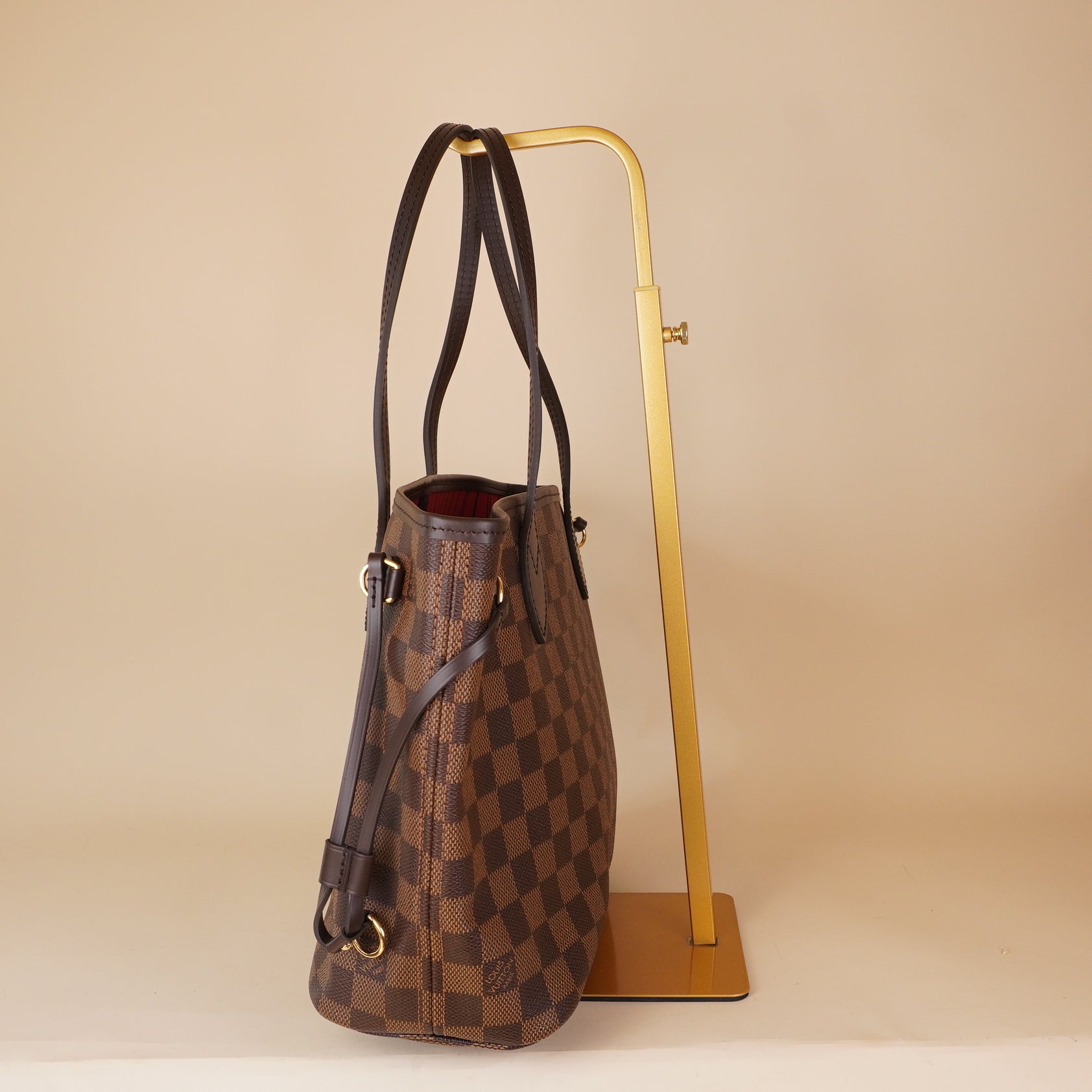 PRE-OWNED LV Neverfull NM Damier Ebene PM