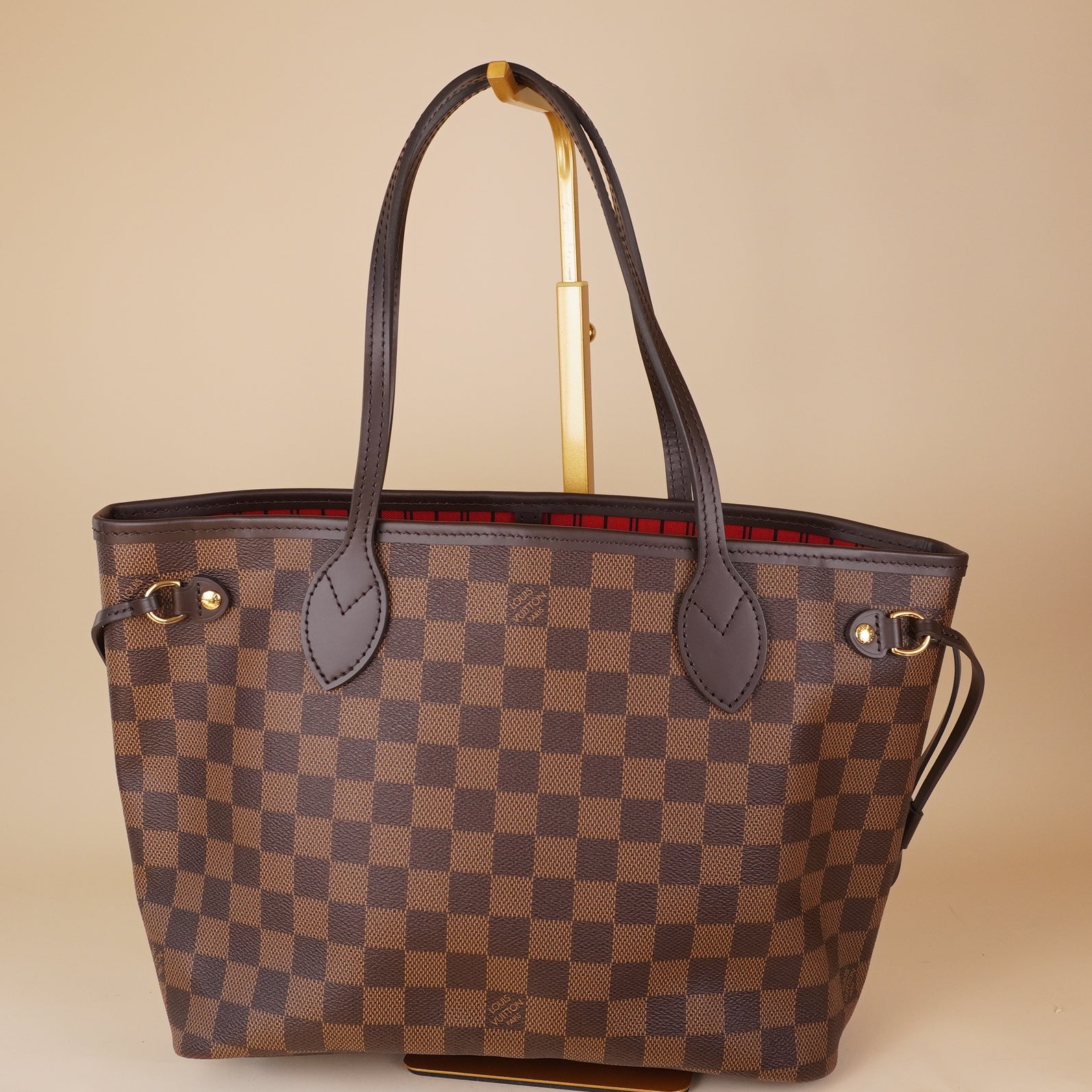 PRE-OWNED LV Neverfull NM Damier Ebene PM