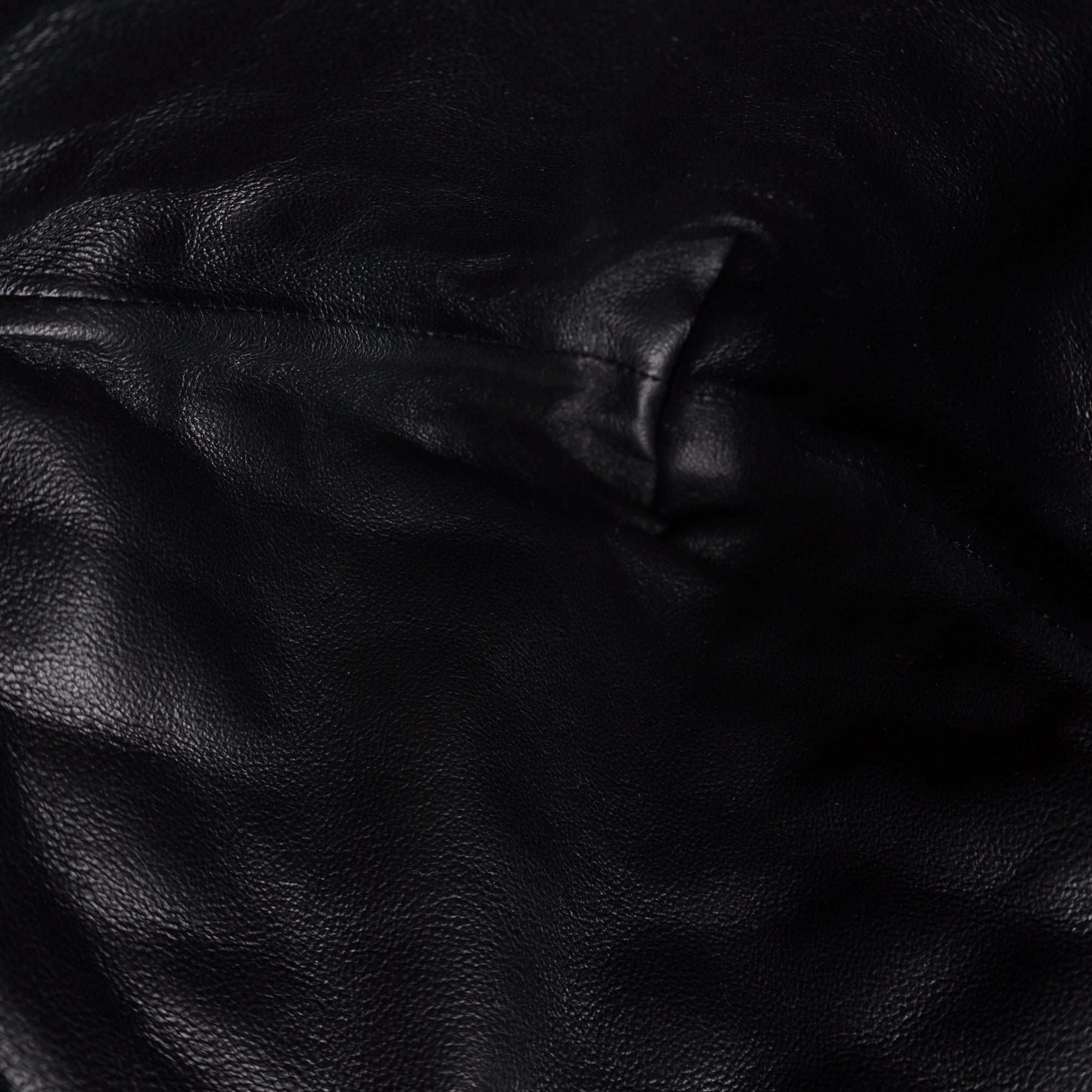PRE-OWNED Black Sade Quilted Lambskin Pouch