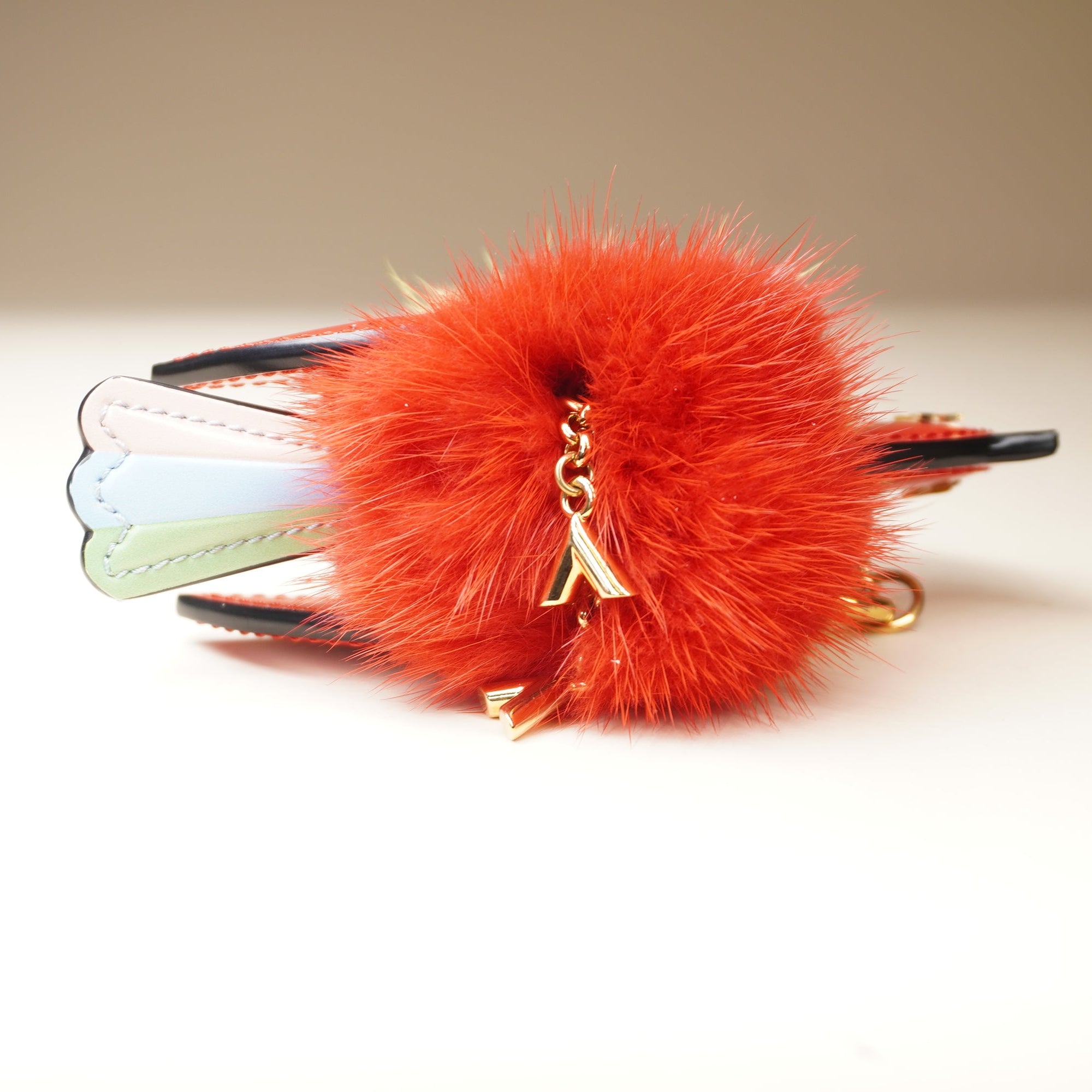 PRE-OWNED LV Traveling Bird Bag Charm Red