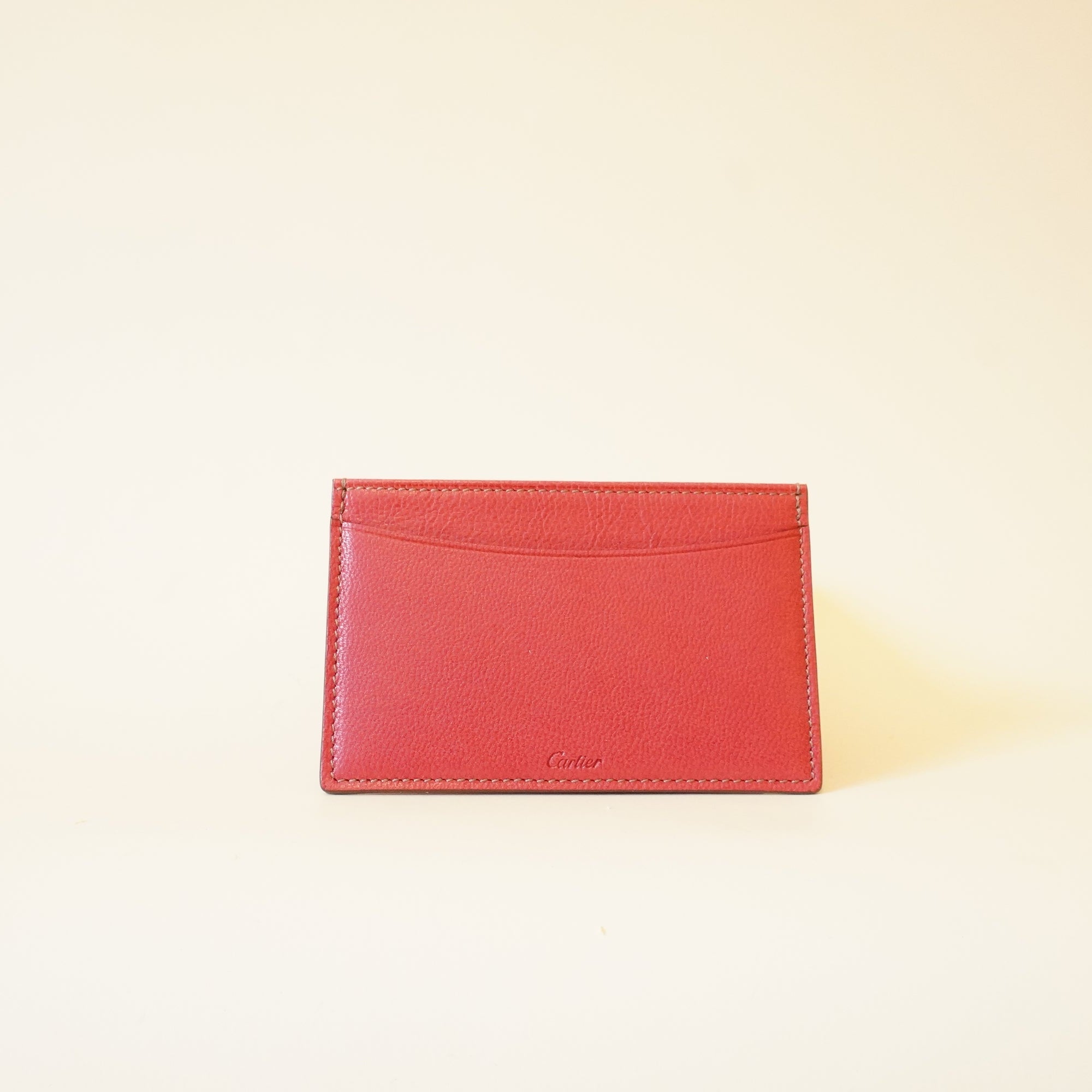 Estuche para tarjetas Les Must de cuero rosa intenso USADO