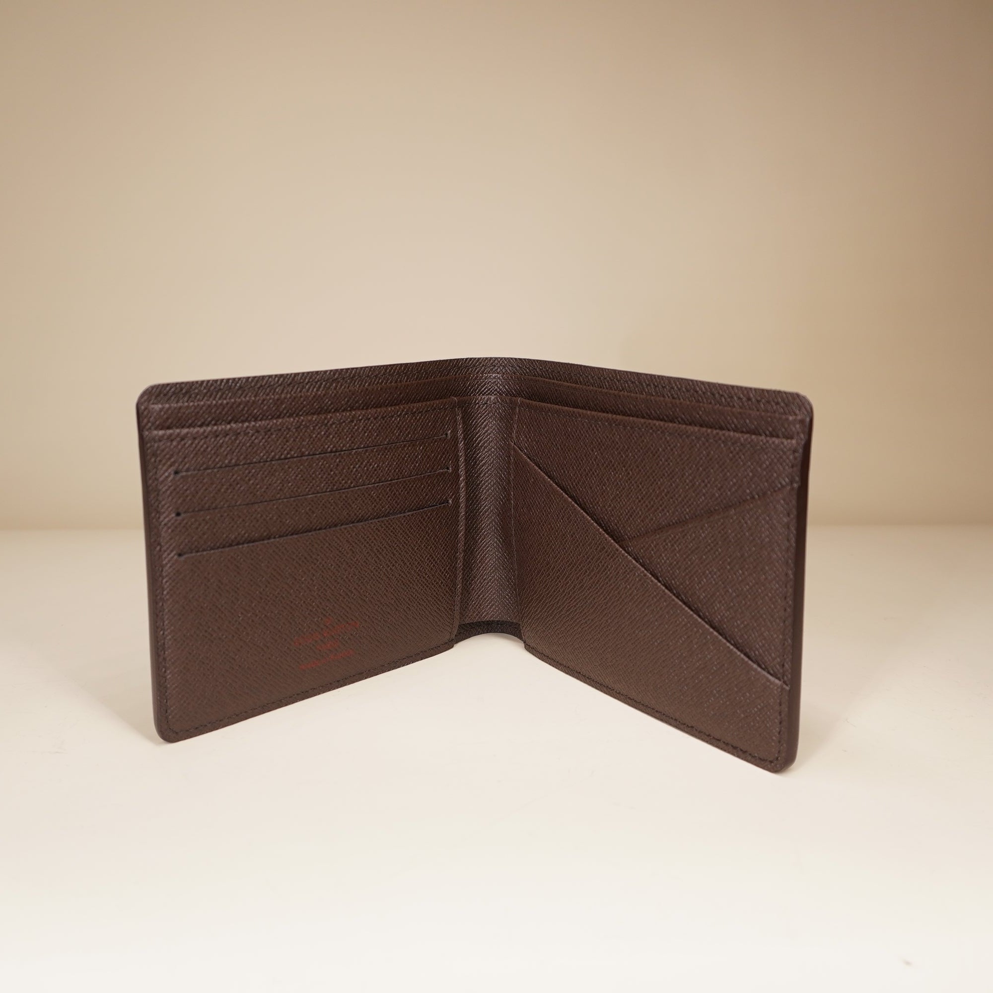 LV Multiple Wallet Damier Ebene Coated Canvas