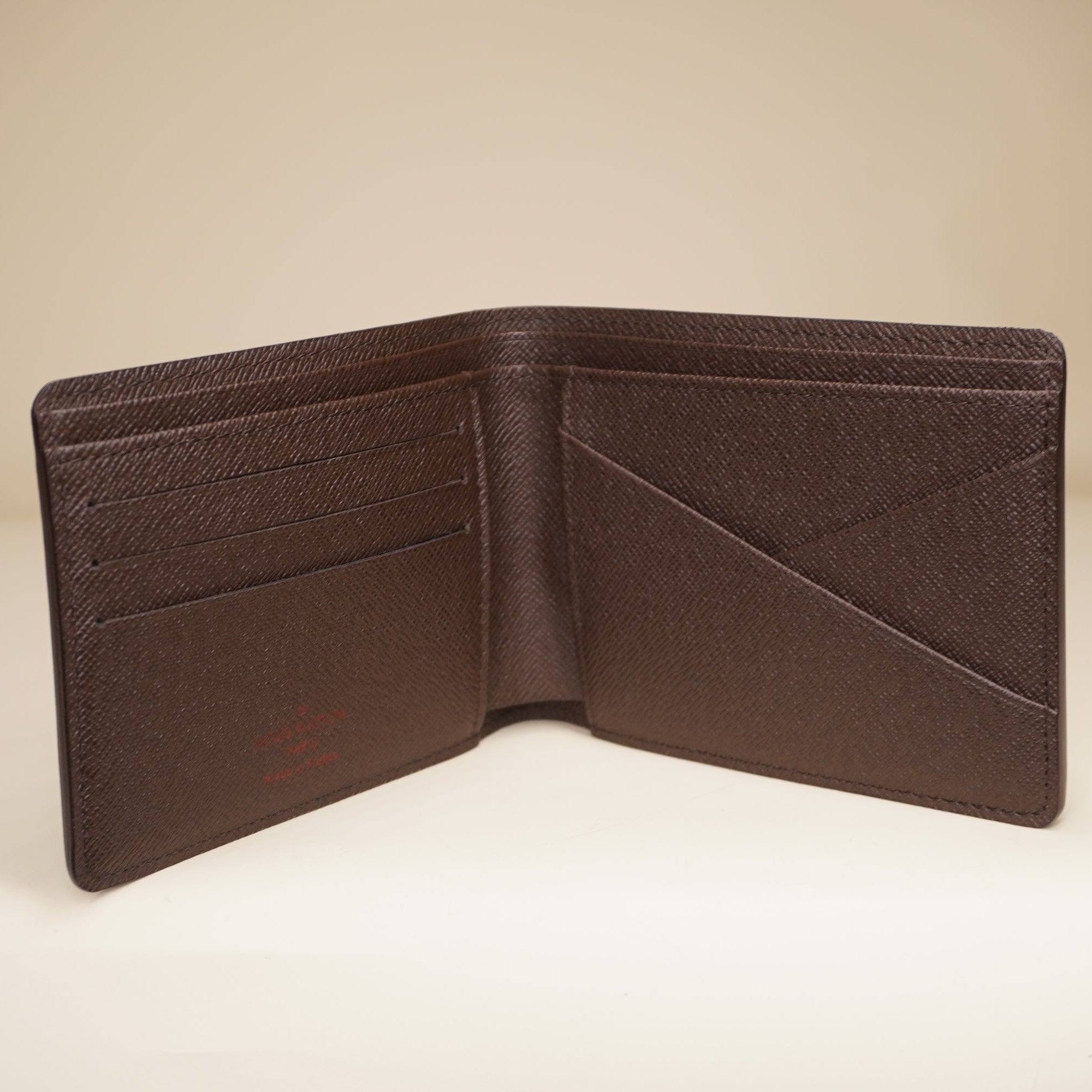 LV Multiple Wallet Damier Ebene Coated Canvas