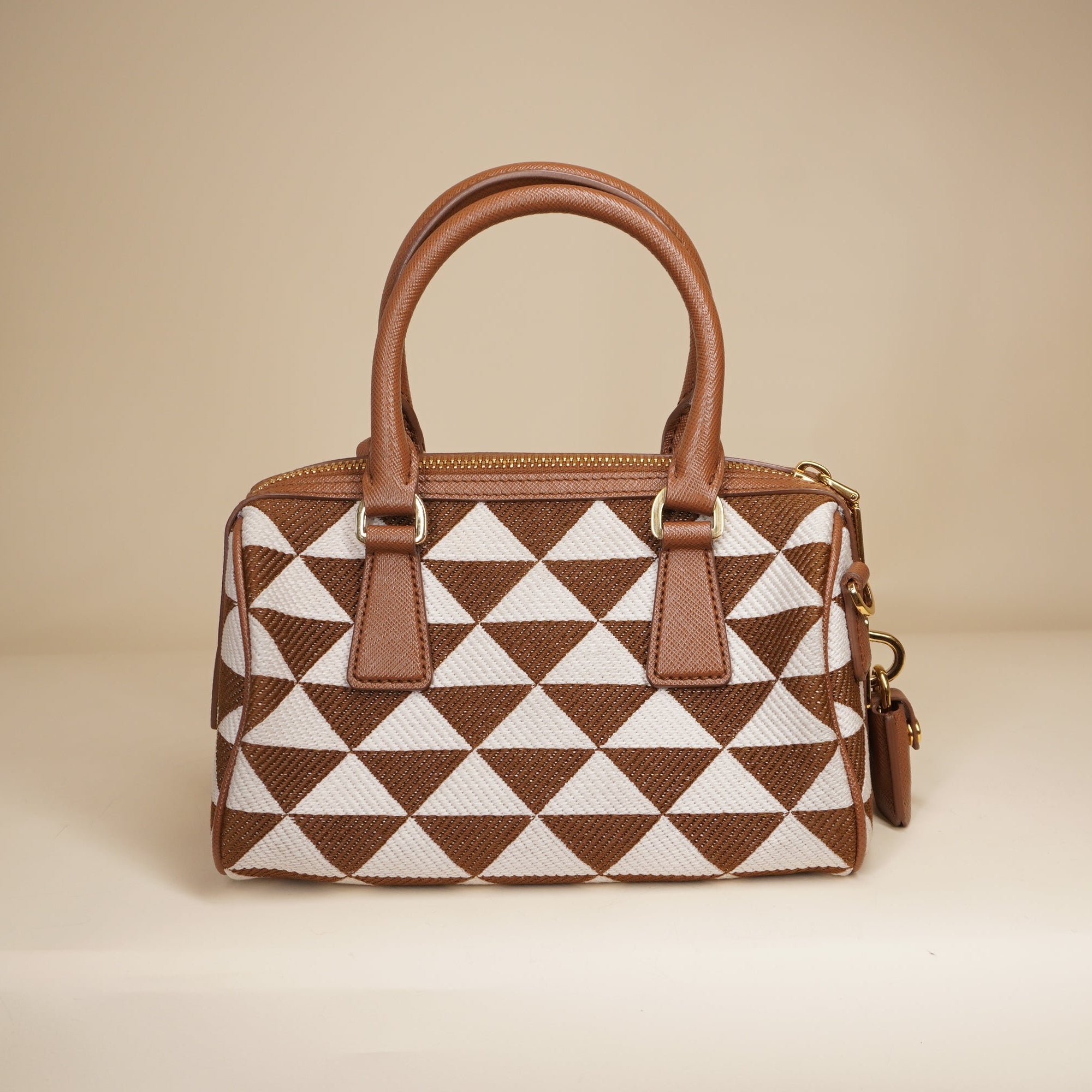 PRE-OWNED Mini Triangolo Jacquard Symbole Shoulder Bag