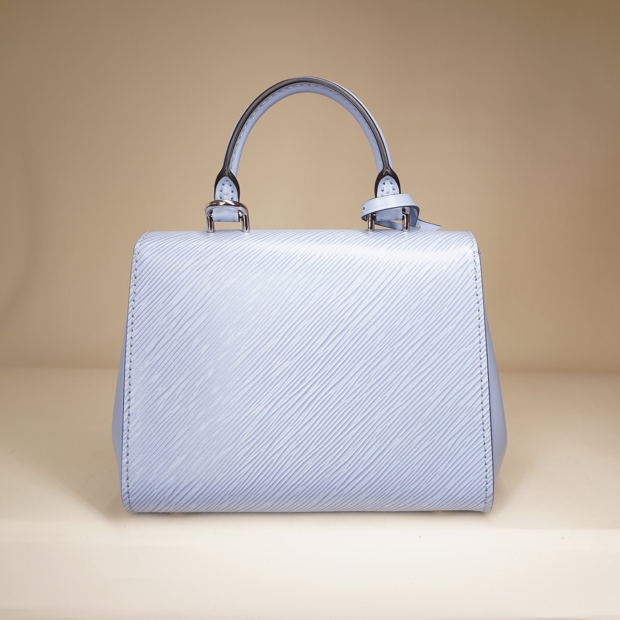 PRE-OWNED LV Baby Blue Cluny Mini Epi with Embroidered Strap Shoulder Bag