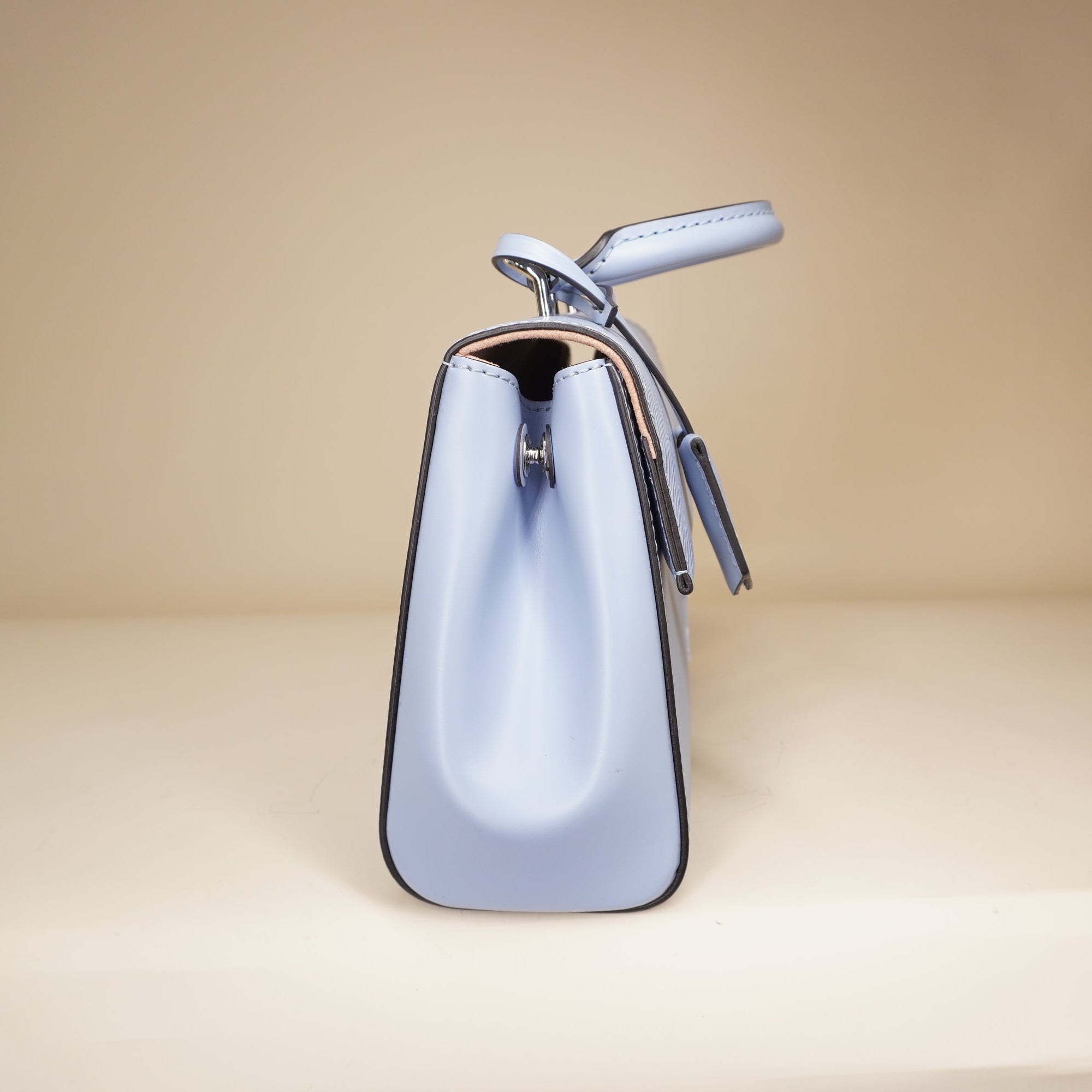 PRE-OWNED LV Baby Blue Cluny Mini Epi with Embroidered Strap Shoulder Bag