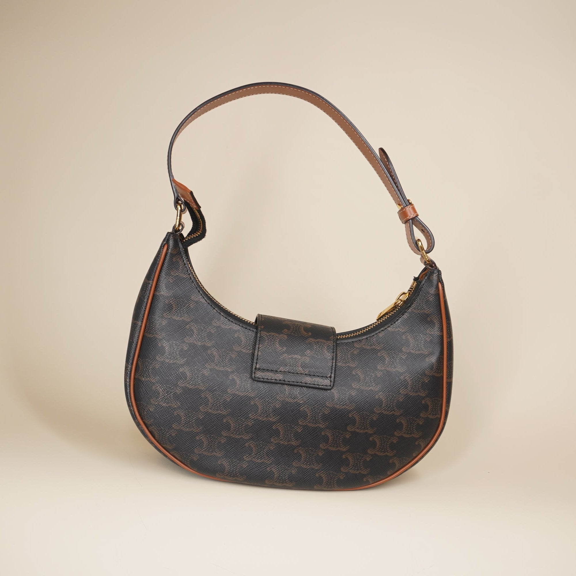 PRE-OWNED Medium Ava Triomphe Bag in Triomphe Canvas and Calfskin