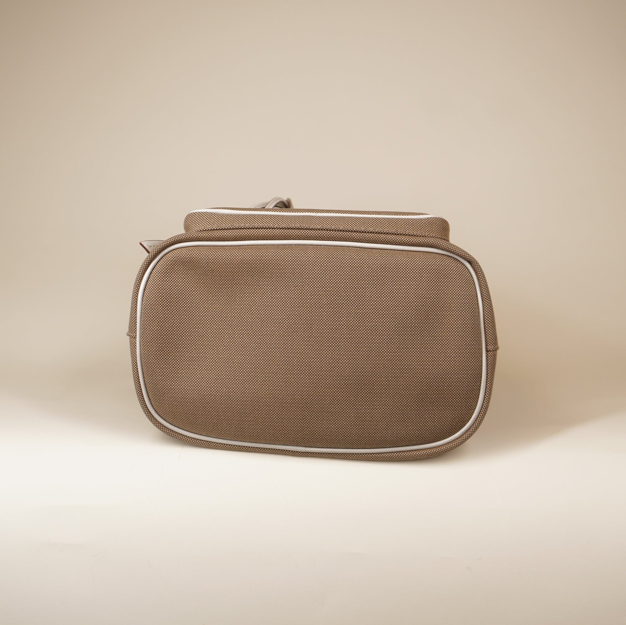 PRE-OWNED Corda Talco Jacquard Logo Mini Bucket Crossbody Bag