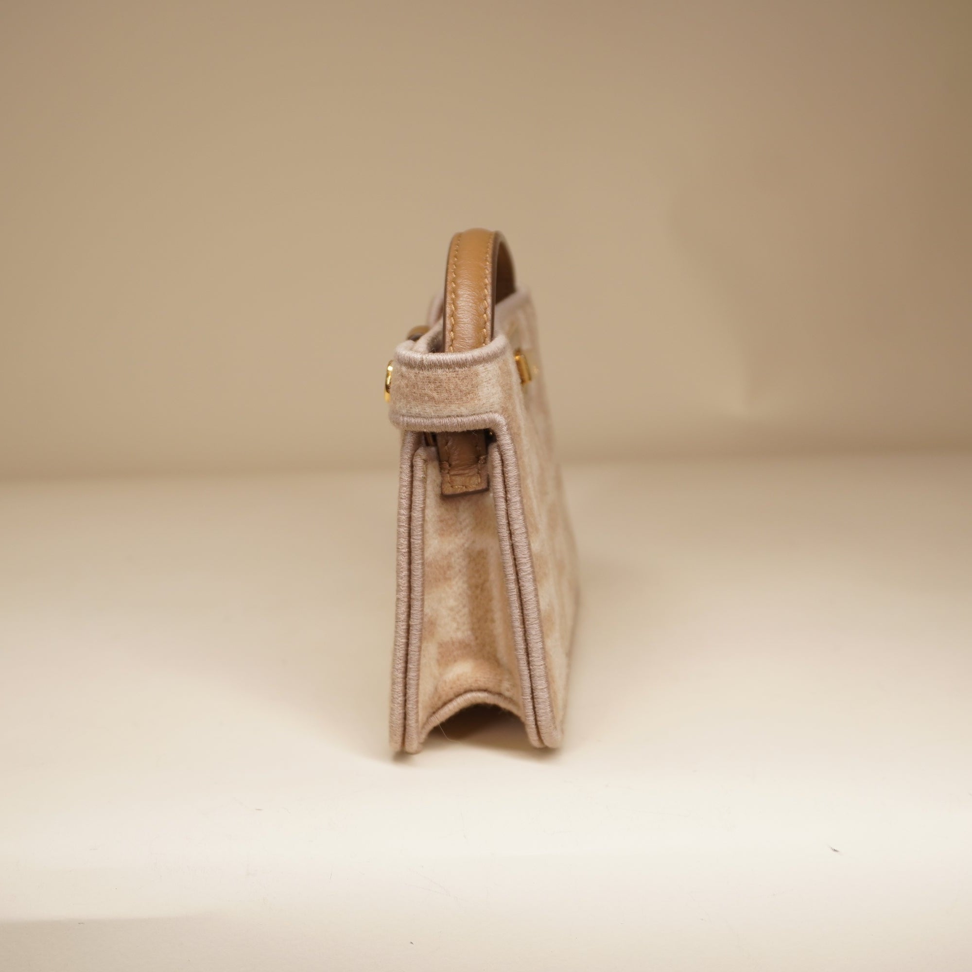 PRE-OWNED FF Peekaboo Mini Pocket Wool Bag Charm 