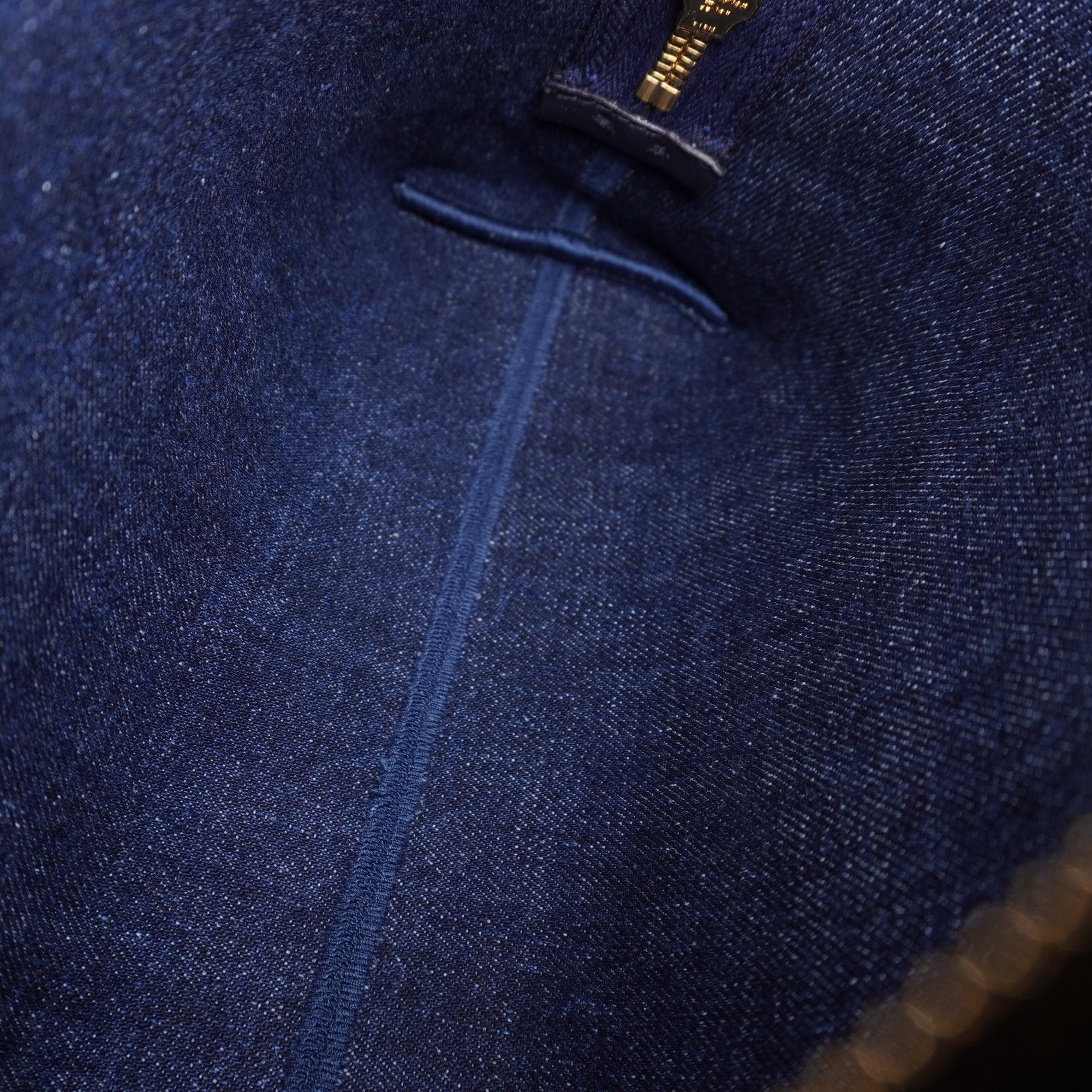 PRE-OWNED Denim Tinted Oblique Velvet Pouch