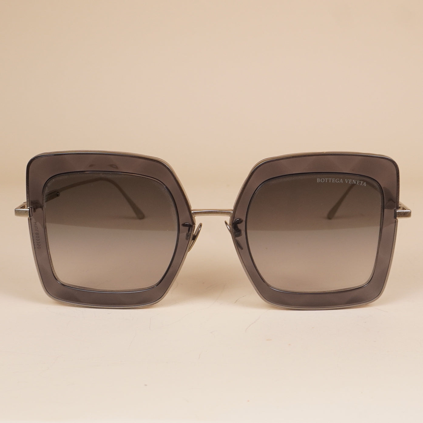 PRE-OWNED Grey BV0209S Oversize Square Gradient Sunglasses