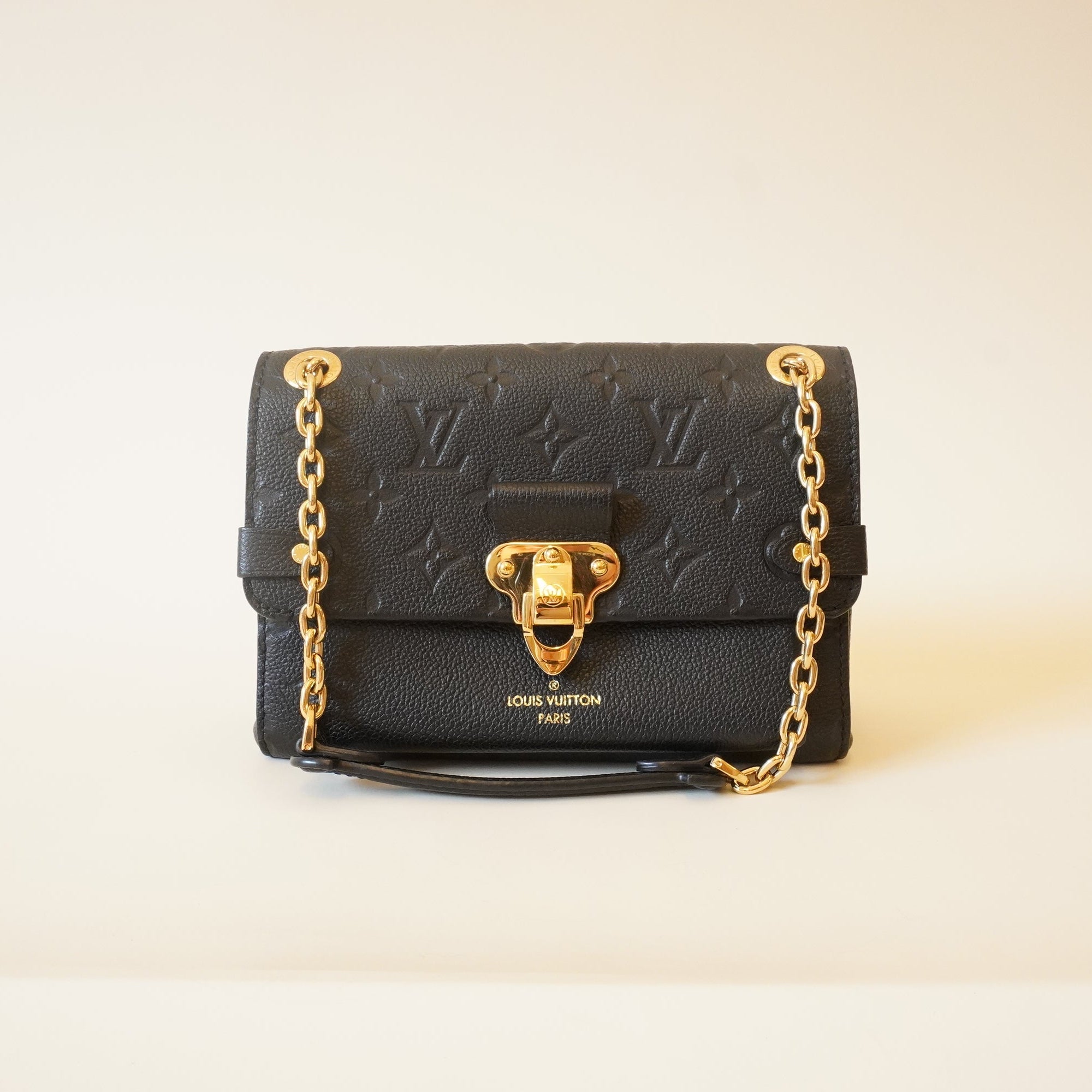 PRE-OWNED Black Monogram Empreinte Vavin BB Shoulder Bag