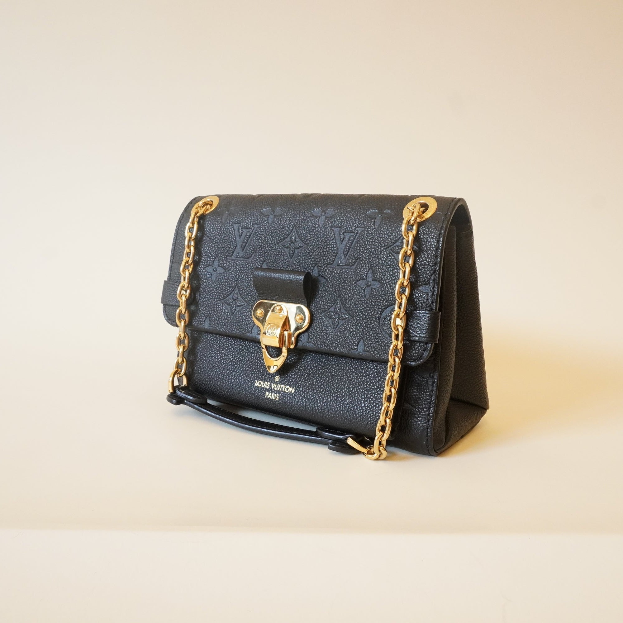 PRE-OWNED Black Monogram Empreinte Vavin BB Shoulder Bag