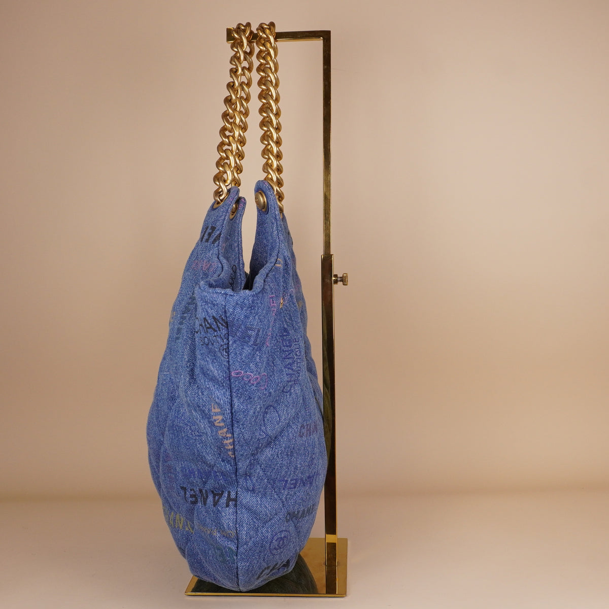 PRE-OWNED CC 2022 Denim Mood Hobo Bag