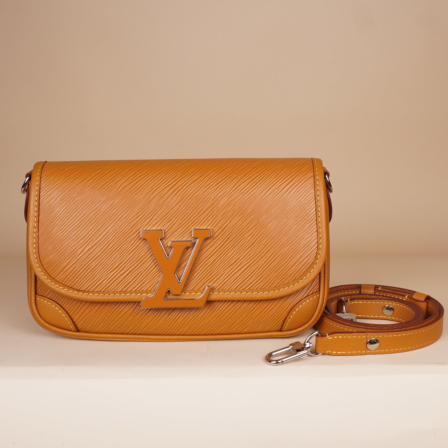 PRE-OWNED LV Epi Buci Crossbody Gold Honey