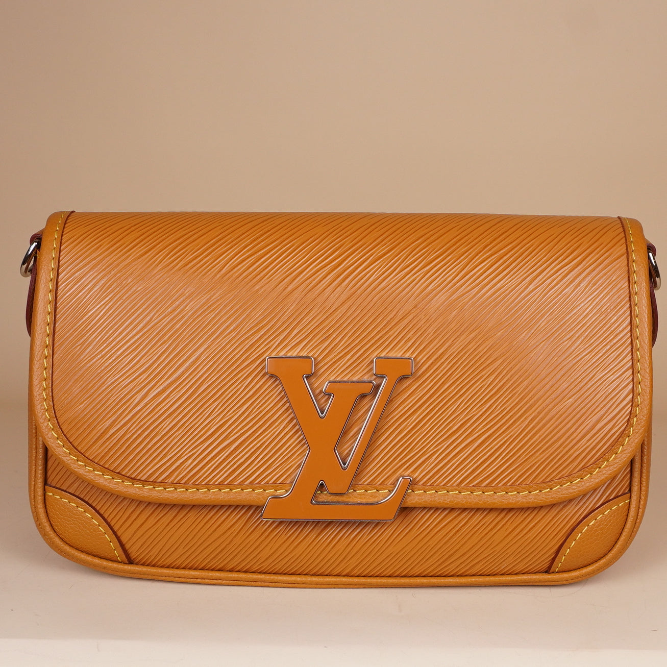 PRE-OWNED LV Epi Buci Crossbody Gold Honey