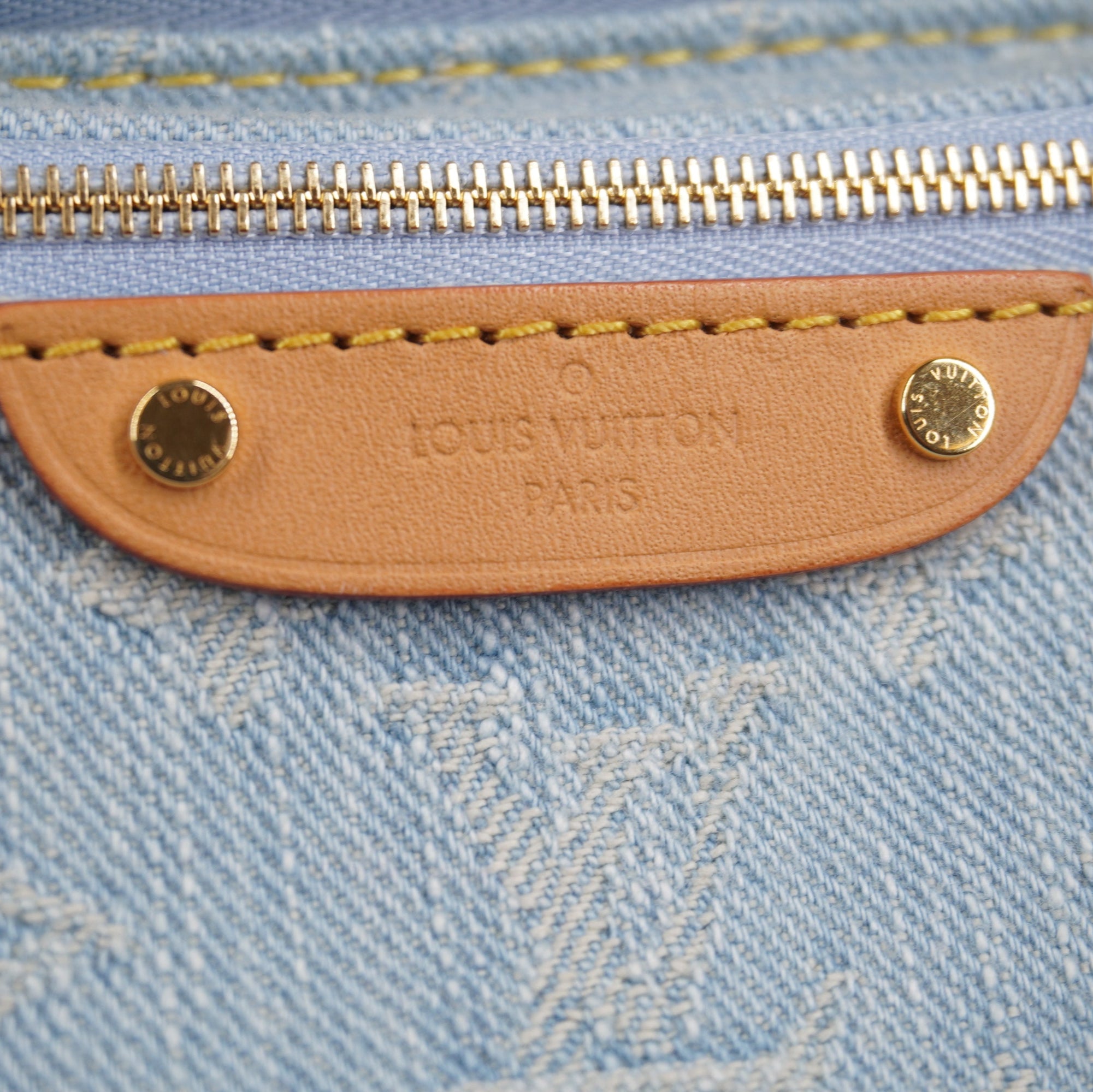 PRE-OWNED LV Monogram Denim Mini Bumbag Shoulder Bag