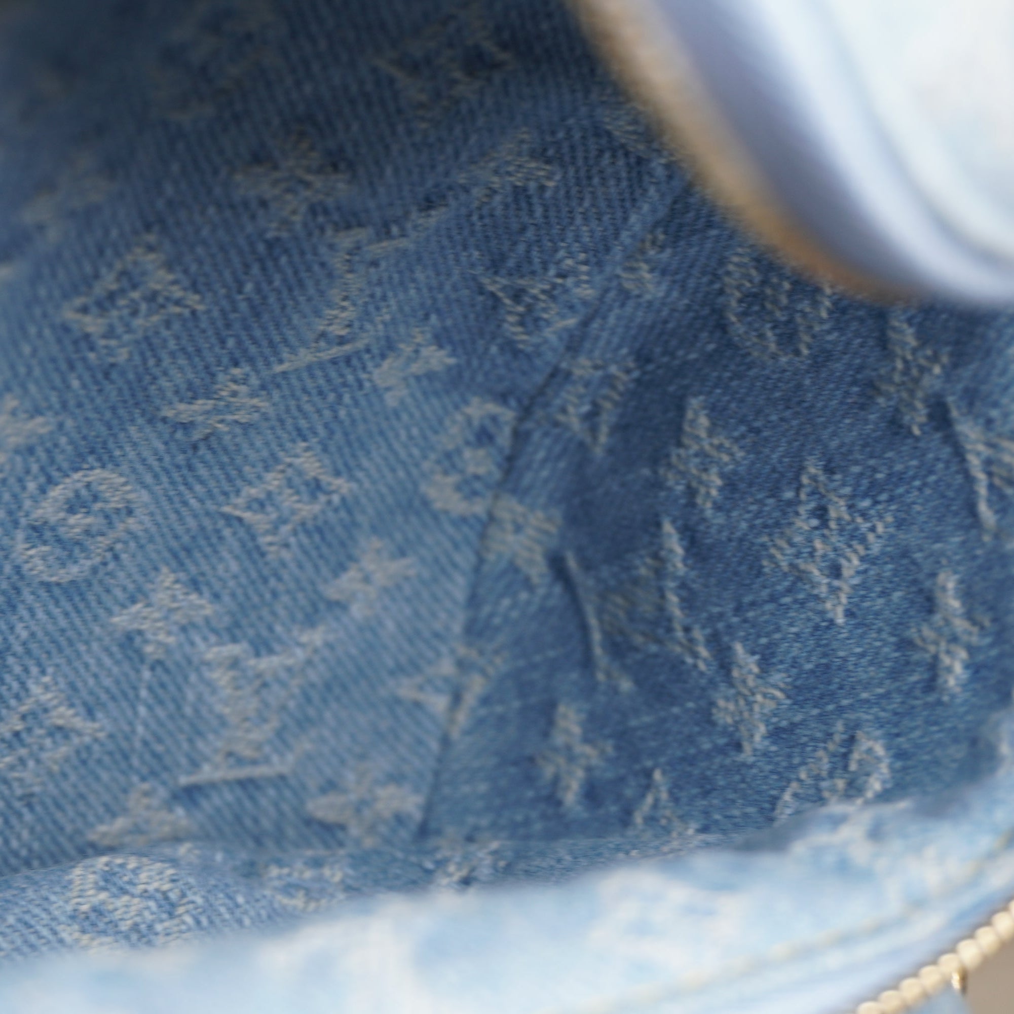 PRE-OWNED LV Monogram Denim Mini Bumbag Shoulder Bag