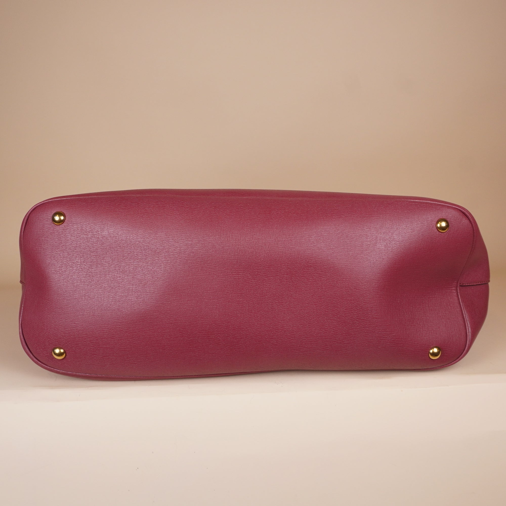 PRE-OWNED GG Rosewood Pink Leather Medium Bright Bit Tote