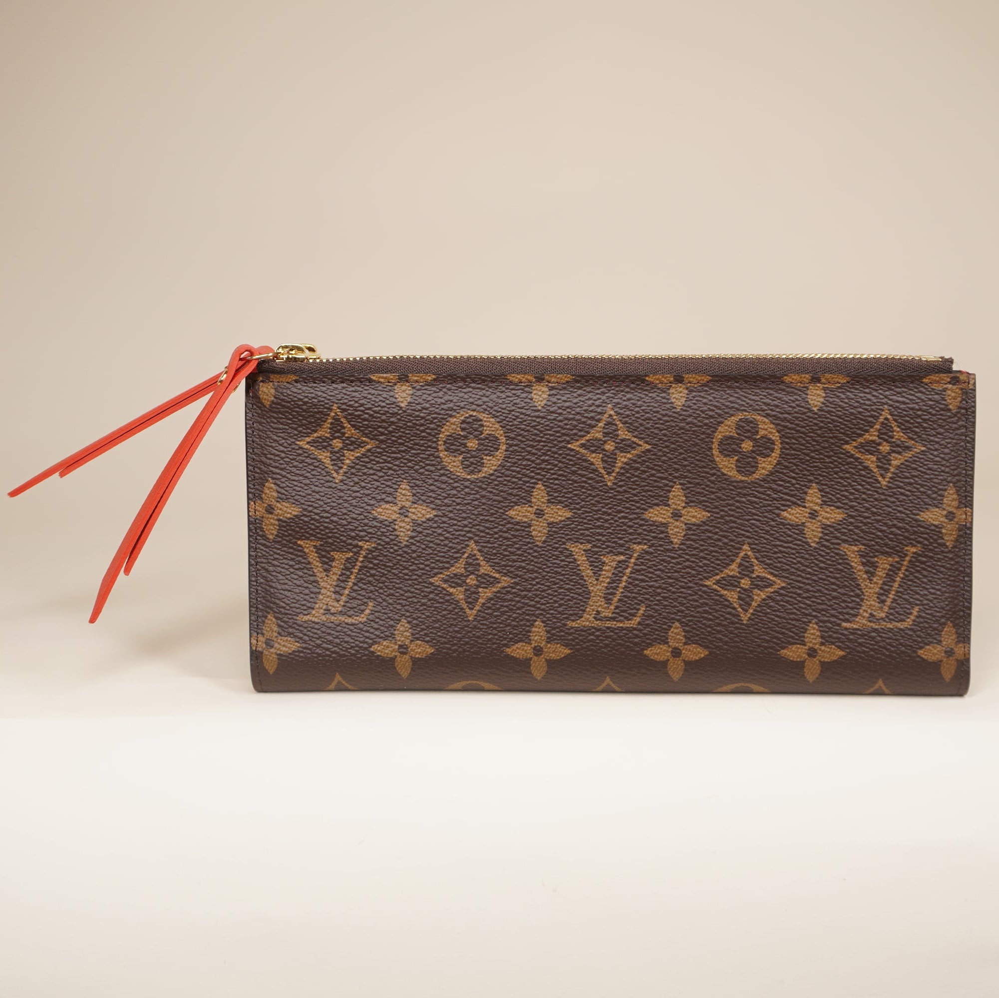 PRE-OWNED LV Monogram Canvas Coquelicot Adele Wallet