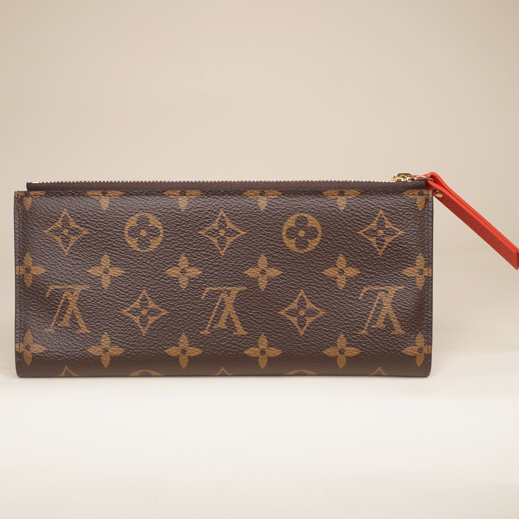 PRE-OWNED LV Monogram Canvas Coquelicot Adele Wallet