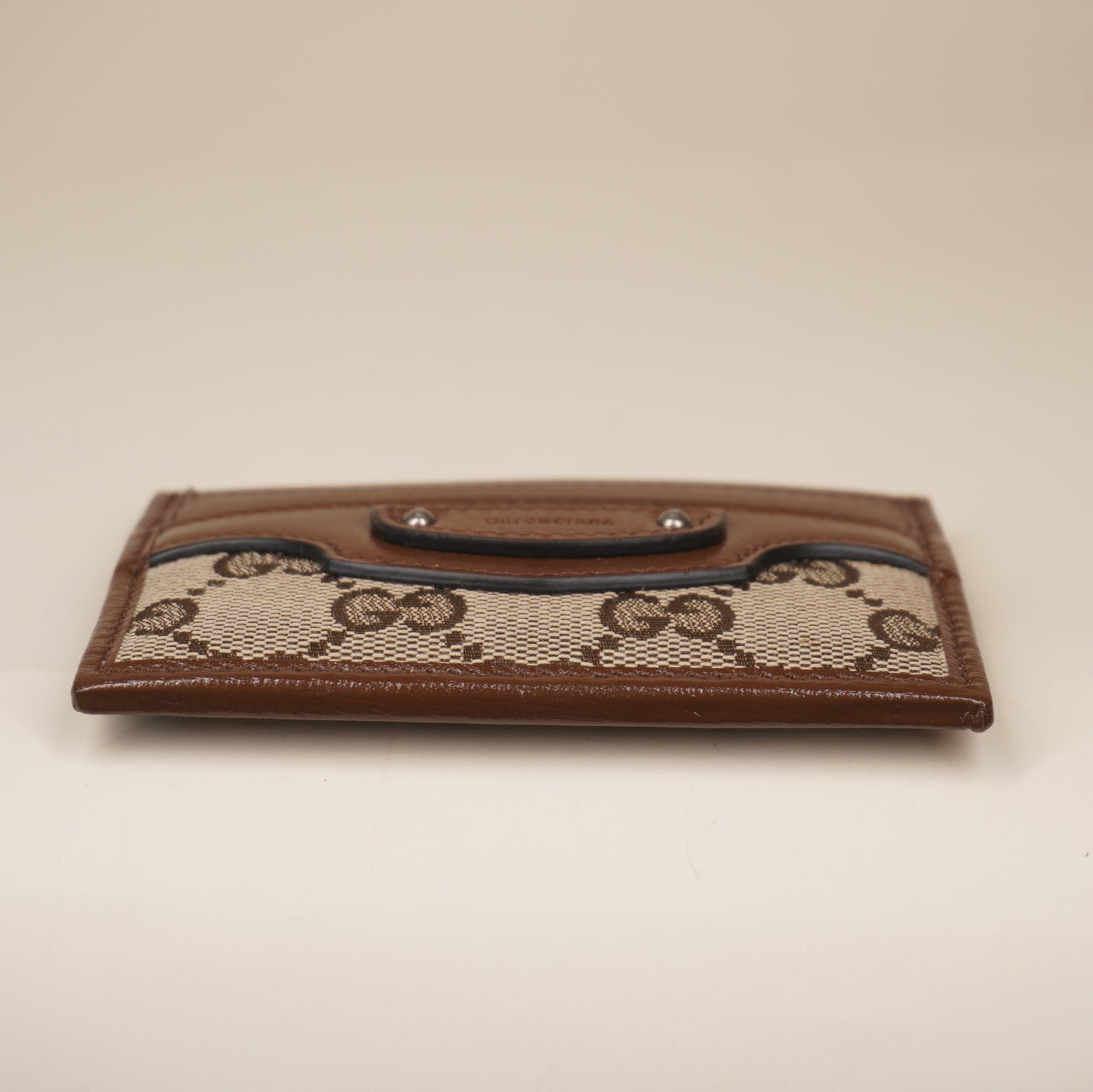 PRE-OWNED x GG Monogram Azalea Calfskin Neo Classic Card Holder