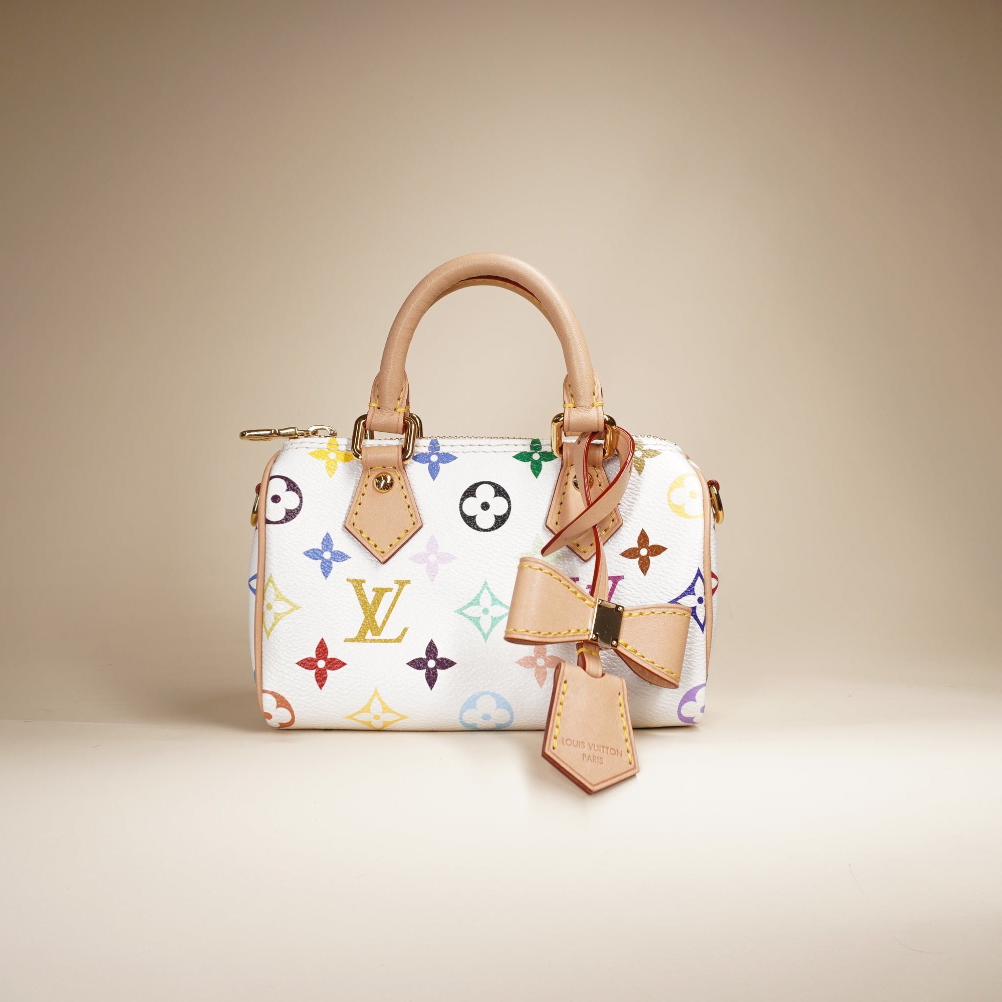 PRE-OWNED LV x TM Nano Speedy Crossbody Bag