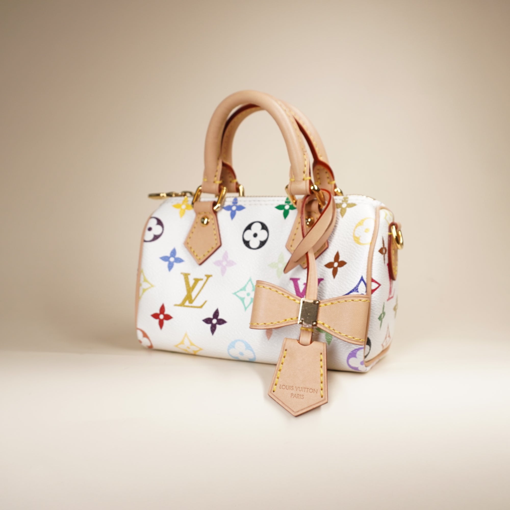 PRE-OWNED LV x TM Nano Speedy Crossbody Bag