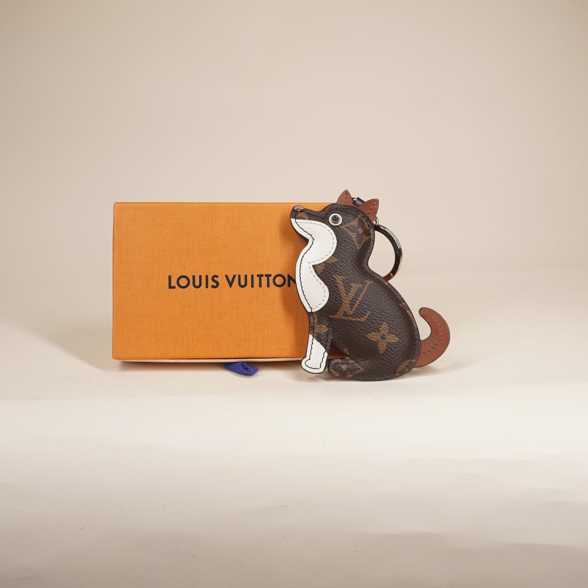 PRE-OWNED LV Monogram Dog Bag Charm Key Holder