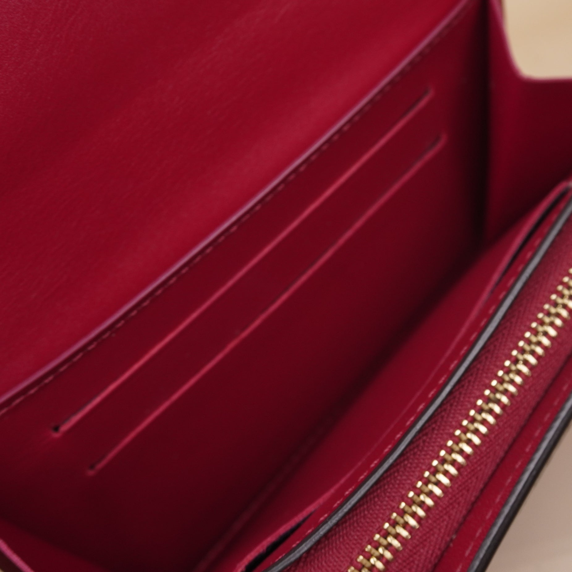 PRE-OWNED LV Fuschia Canvas Monogram Flore Compact Wallet