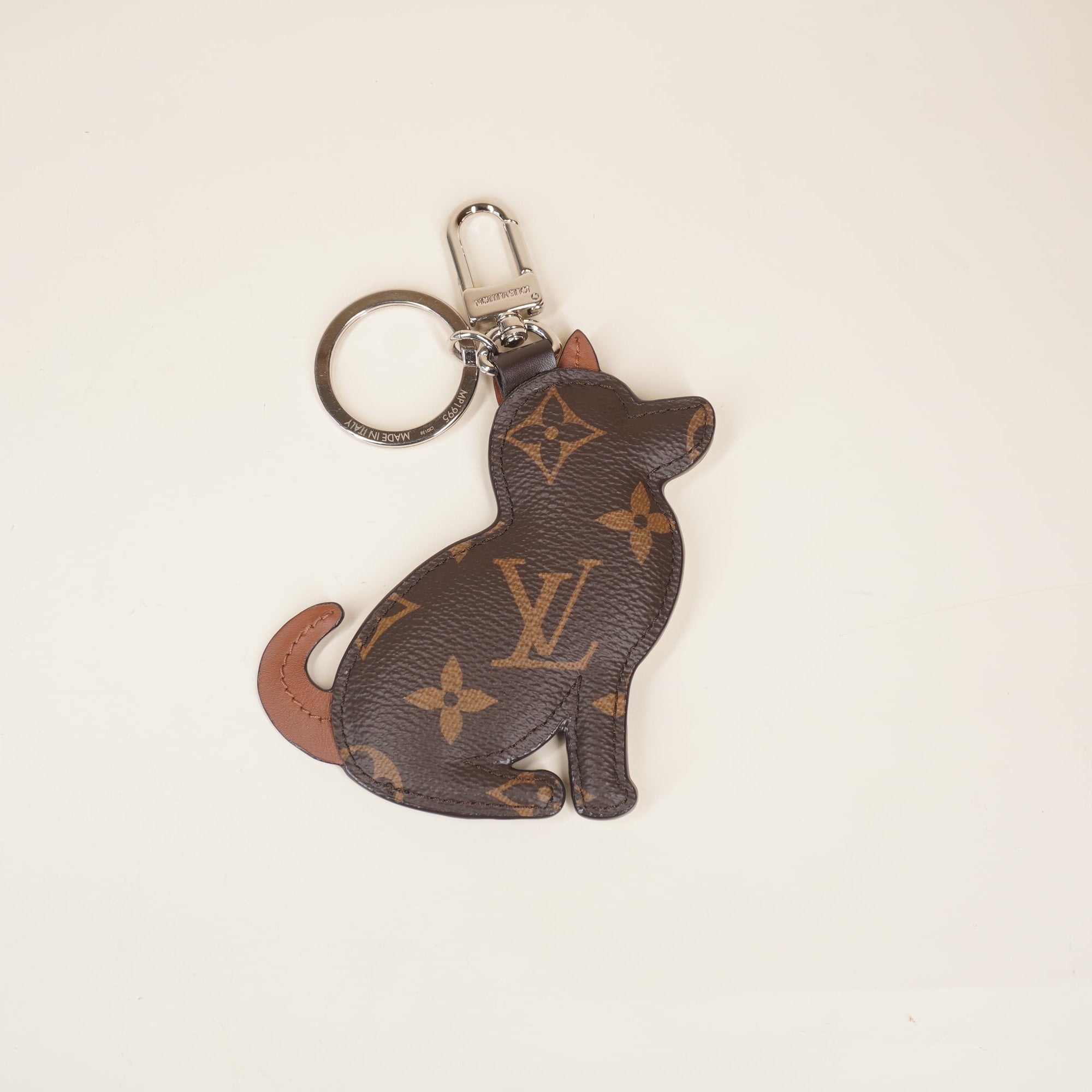 PRE-OWNED LV Monogram Dog Bag Charm Key Holder