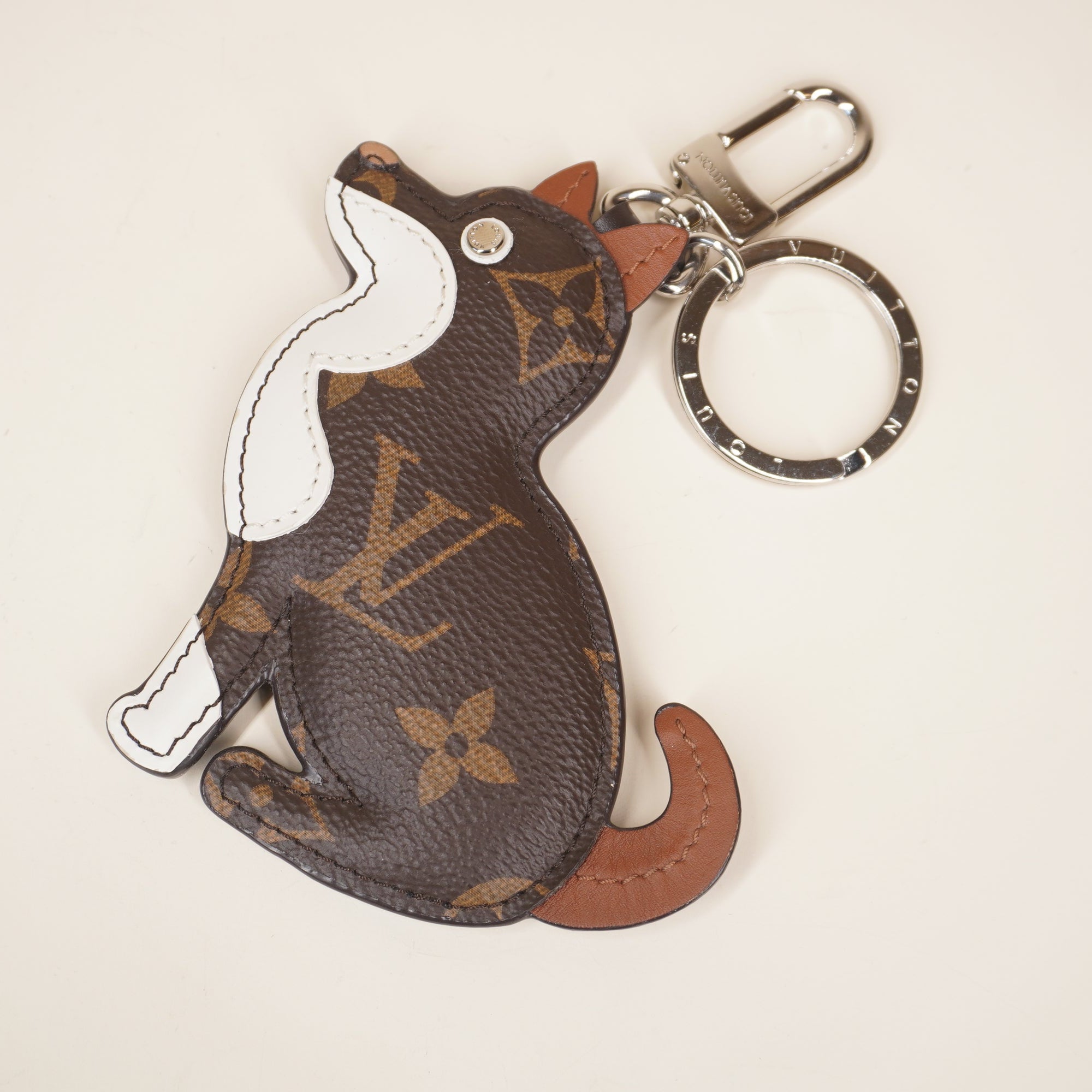 PRE-OWNED LV Monogram Dog Bag Charm Key Holder