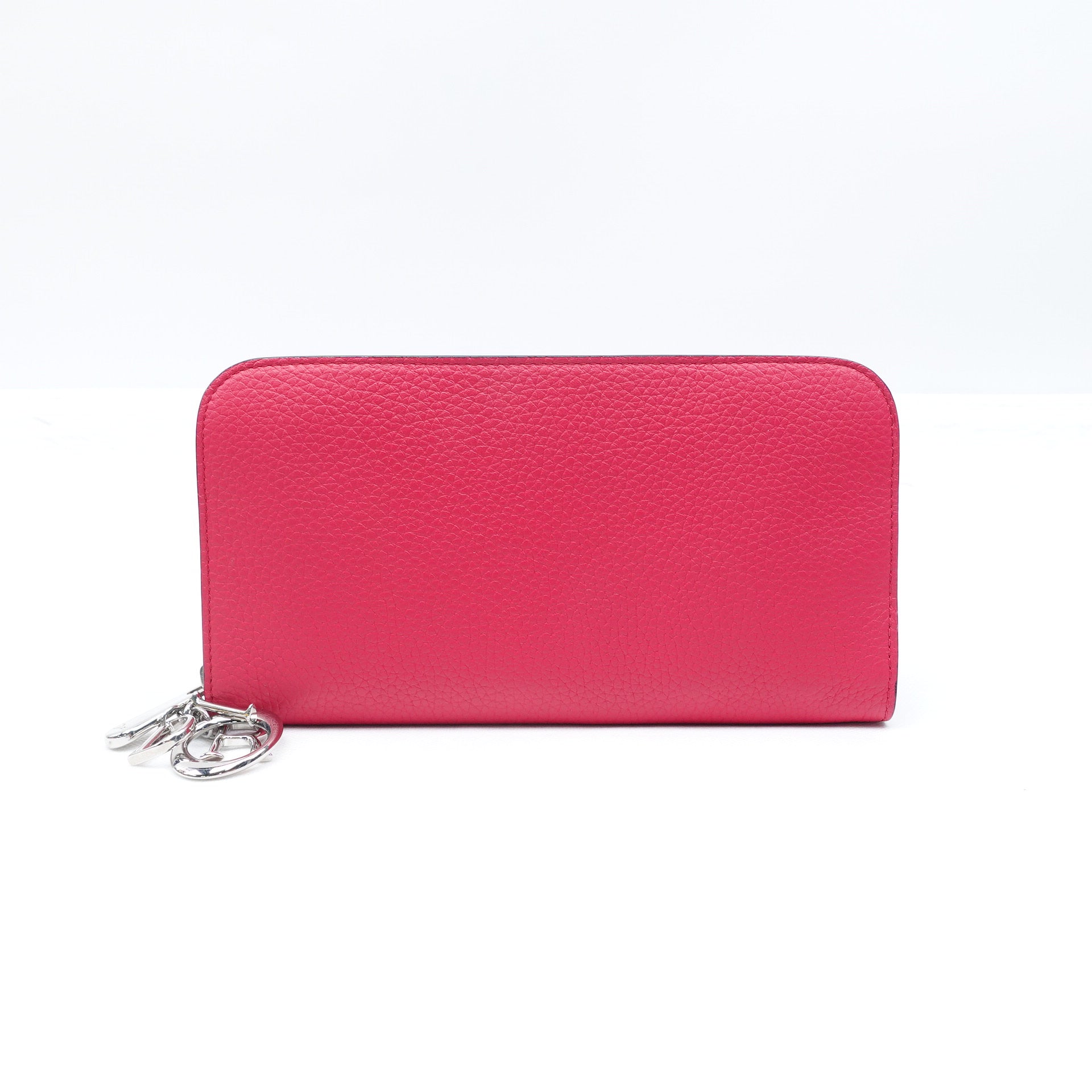 Cartera larga Diorissimo de piel fucsia de segunda mano