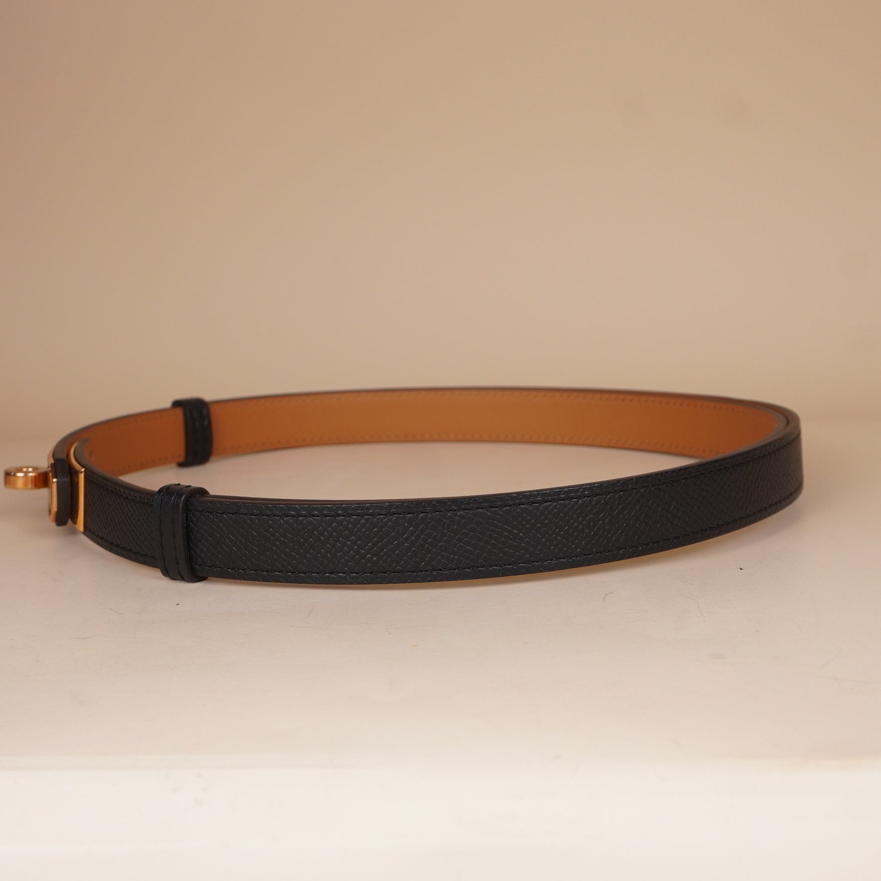 PRE-OWNED Epsom Kelly Belt Black