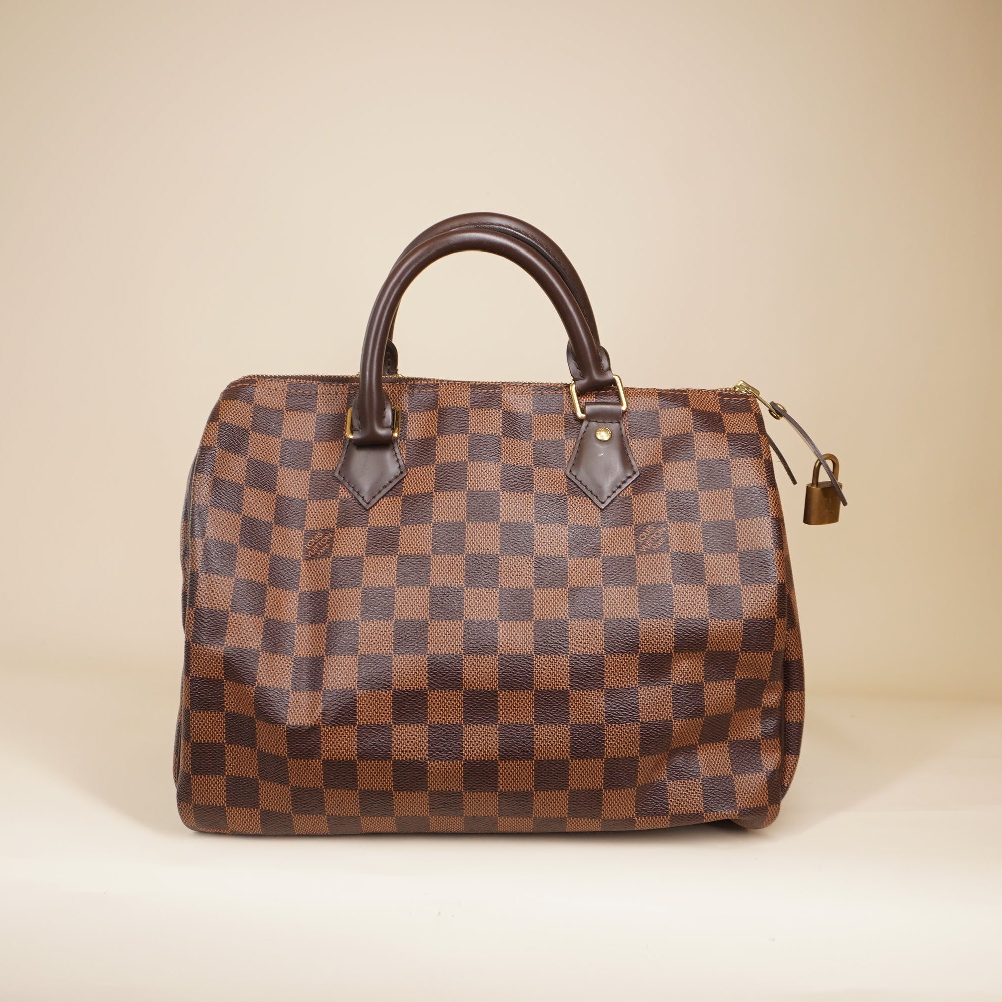 PRE-OWNED LV Damier Ebene Speedy 30 HandBag 