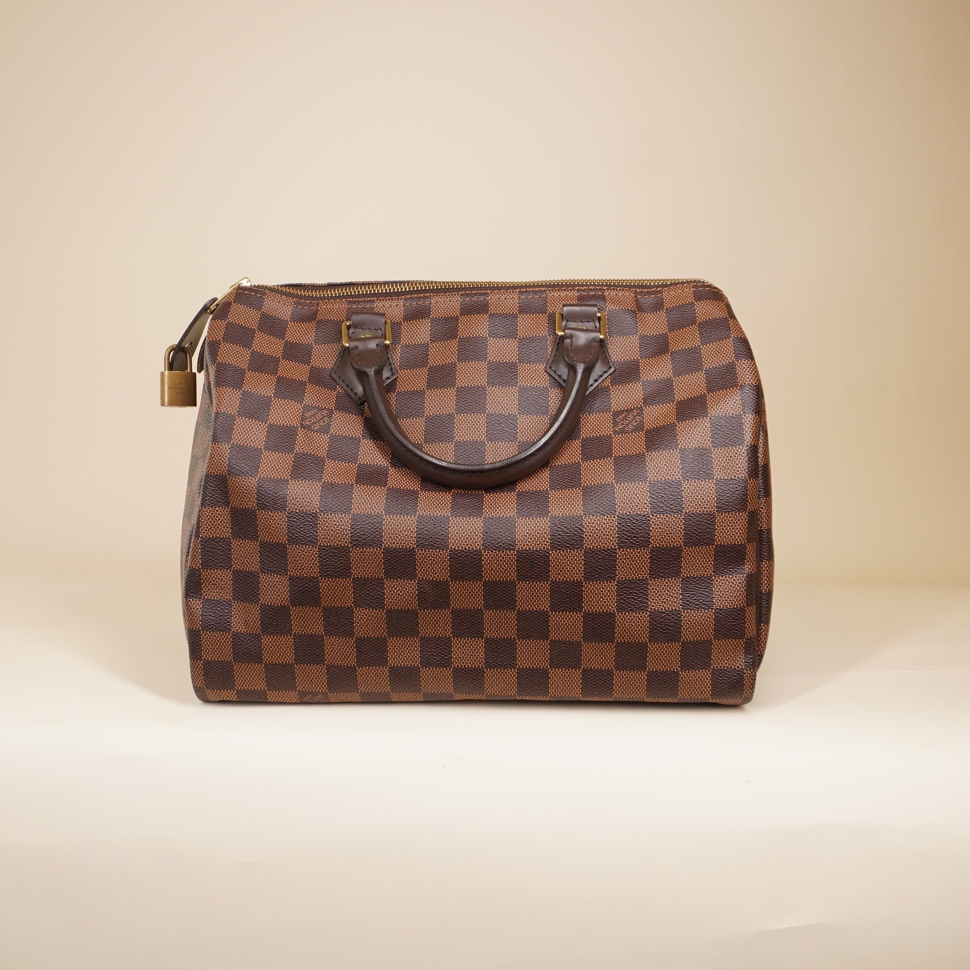 PRE-OWNED LV Damier Ebene Speedy 30 HandBag 