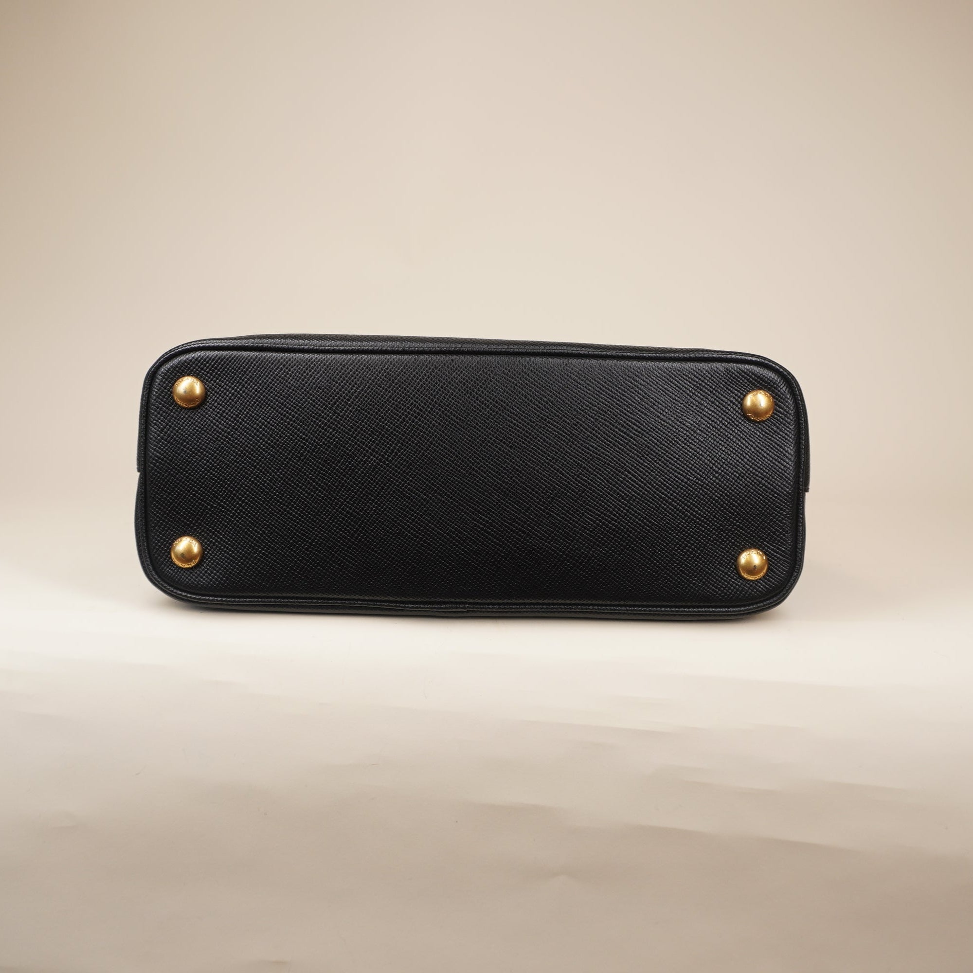 PRE-OWNED Black Saffiano Leather Shoulder Bag