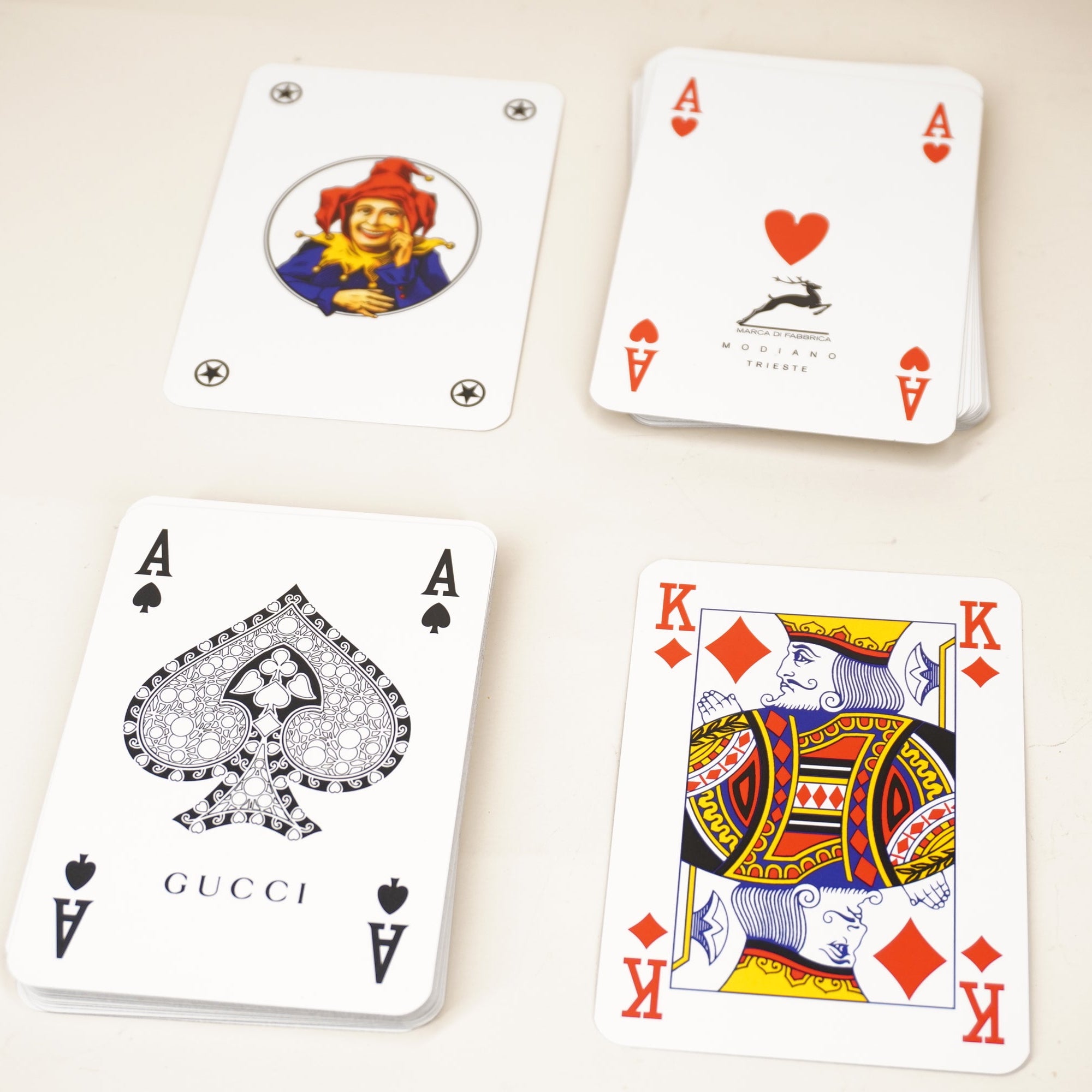 Card Case Double deck of cards with Double GG Supreme beige