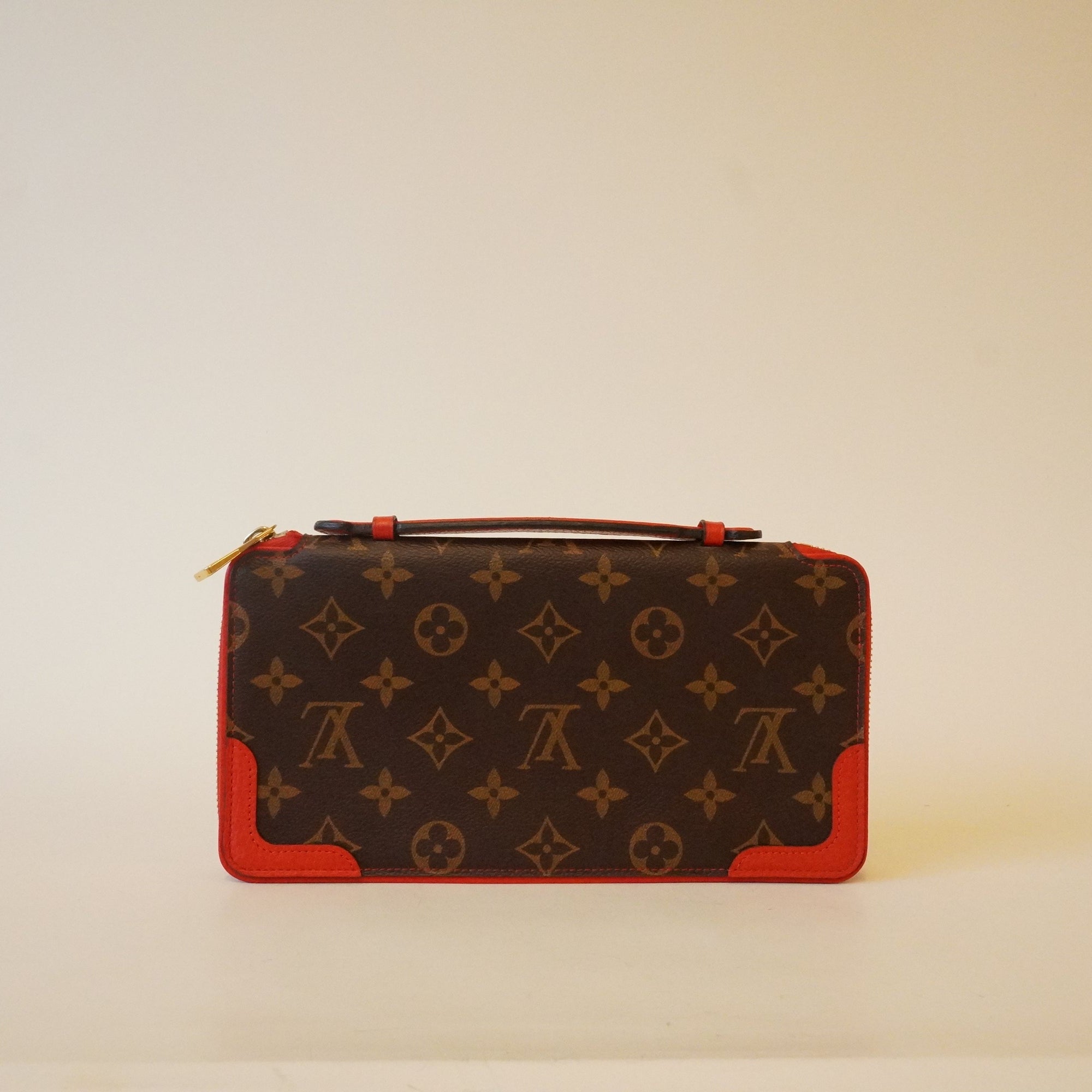PRE-OWNED Monogram Retiro Daily Organizer Wallet Cherry