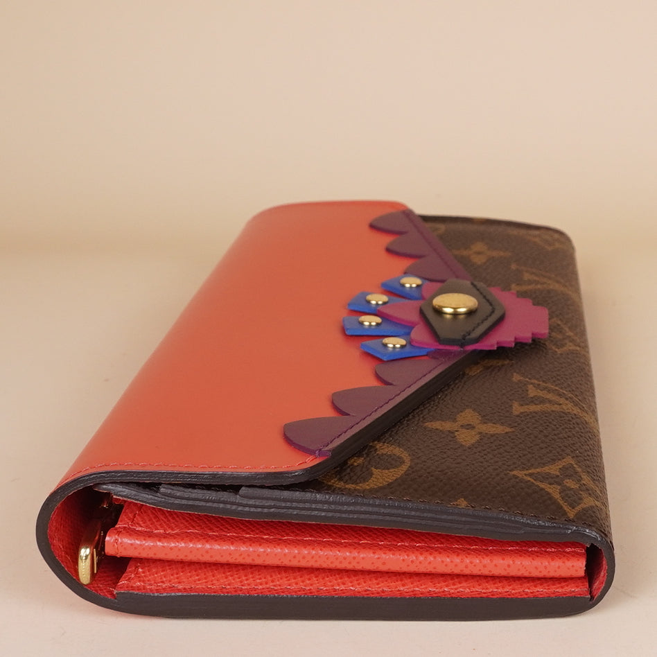 PRE-OWNED LV Monogram Totem Sarah Wallet Flamingo