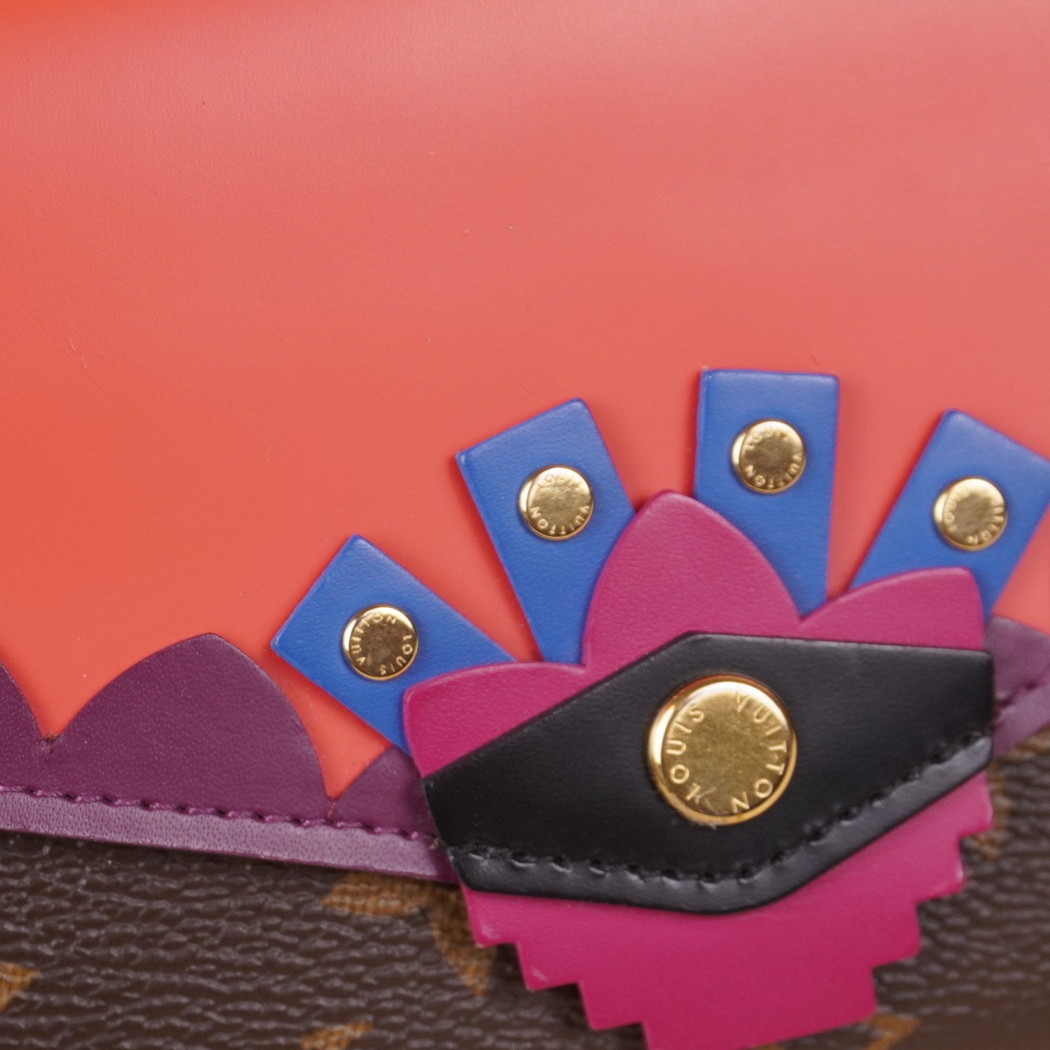 PRE-OWNED LV Monogram Totem Sarah Wallet Flamingo