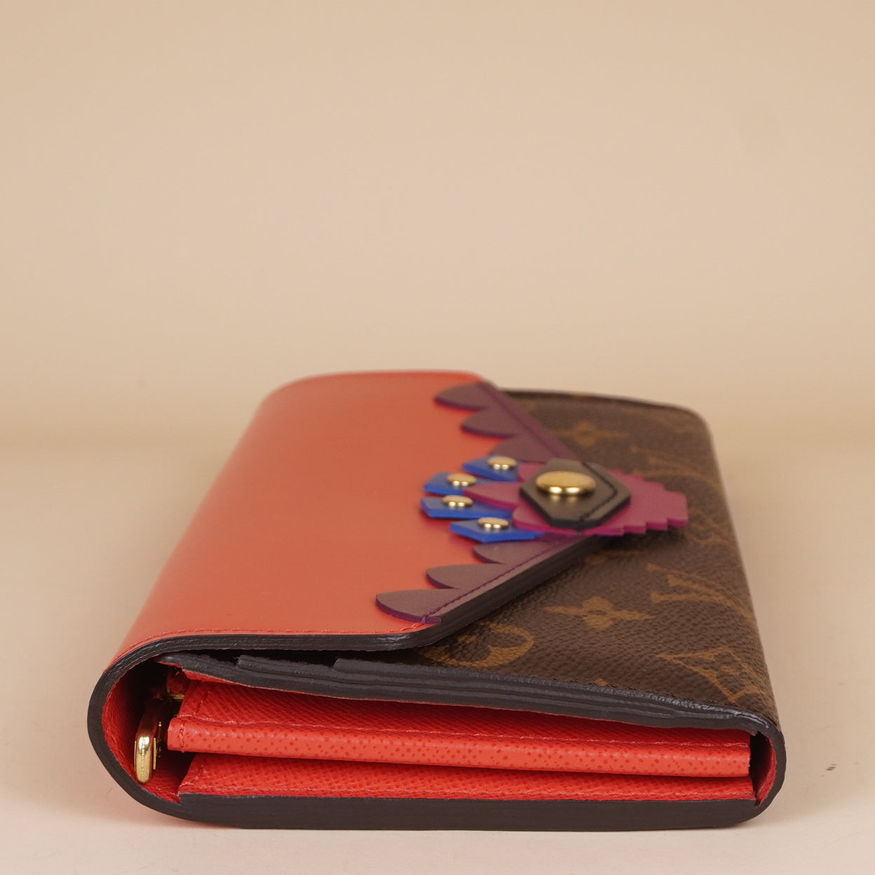 PRE-OWNED LV Monogram Totem Sarah Wallet Flamingo