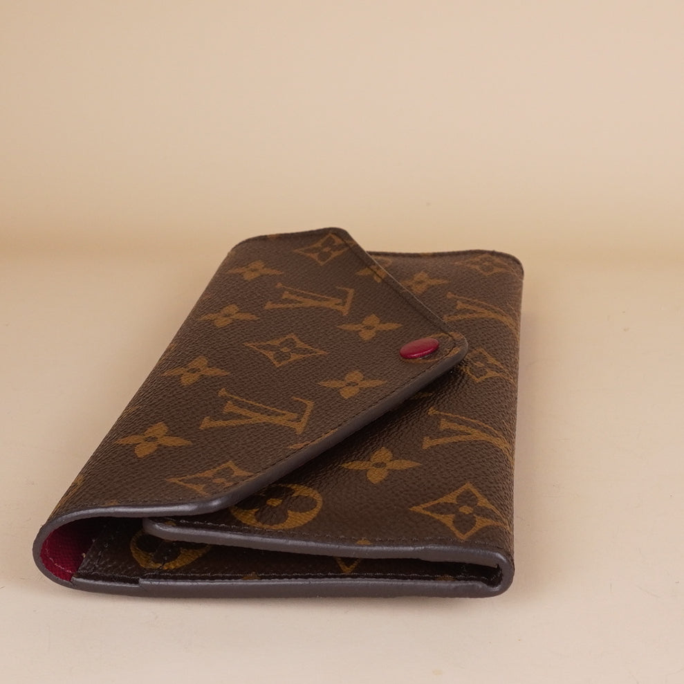 PRE-OWNED LV Fuchsia Monogram Canvas Josephine Wallet