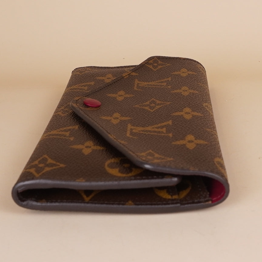 PRE-OWNED LV Fuchsia Monogram Canvas Josephine Wallet