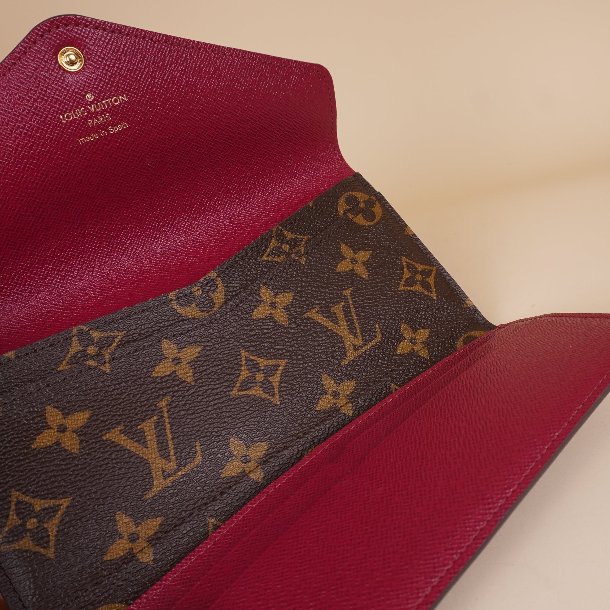 PRE-OWNED LV Fuchsia Monogram Canvas Josephine Wallet