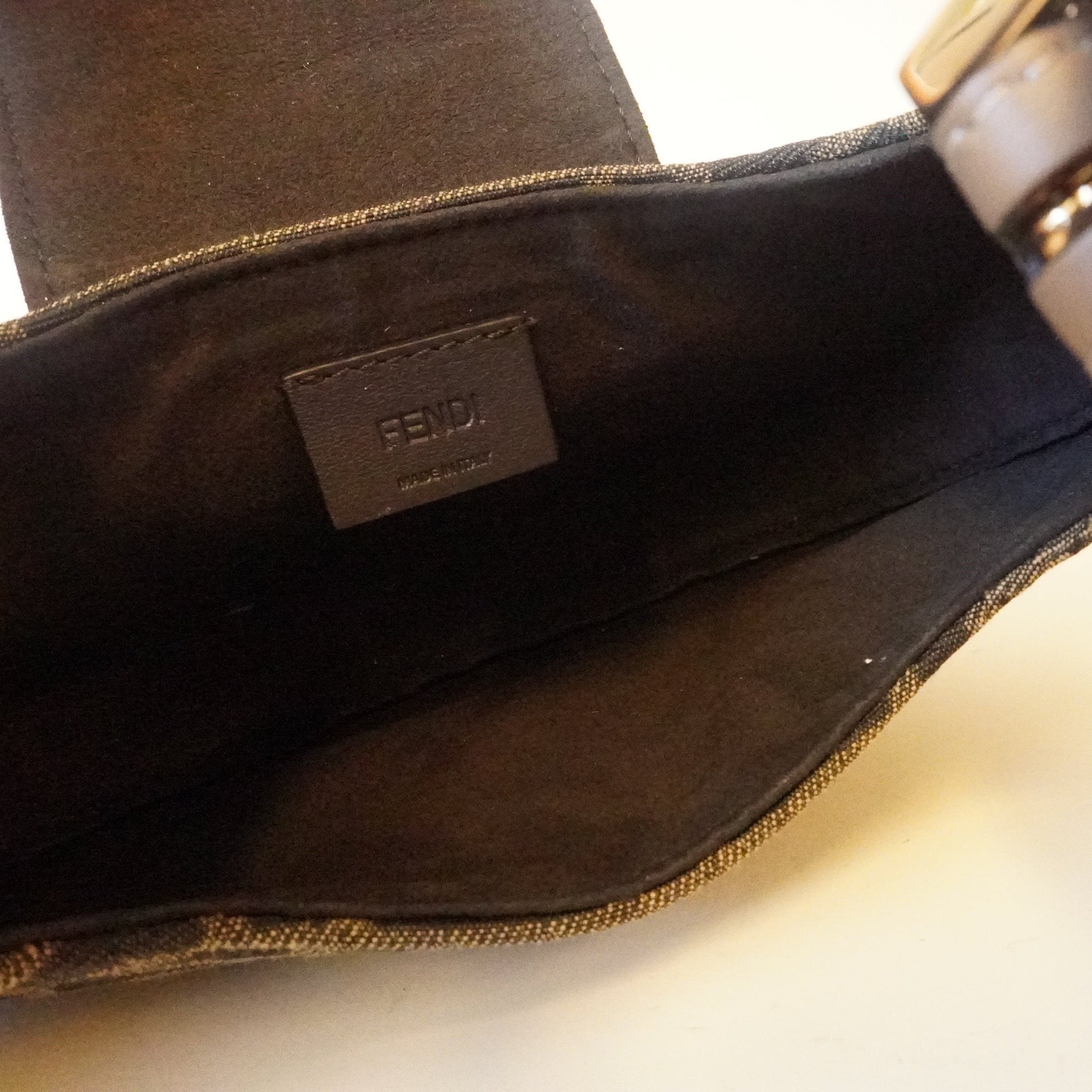 PRE-OWNED FF Zucca Canvas Mini Cookie Shoulder Bag