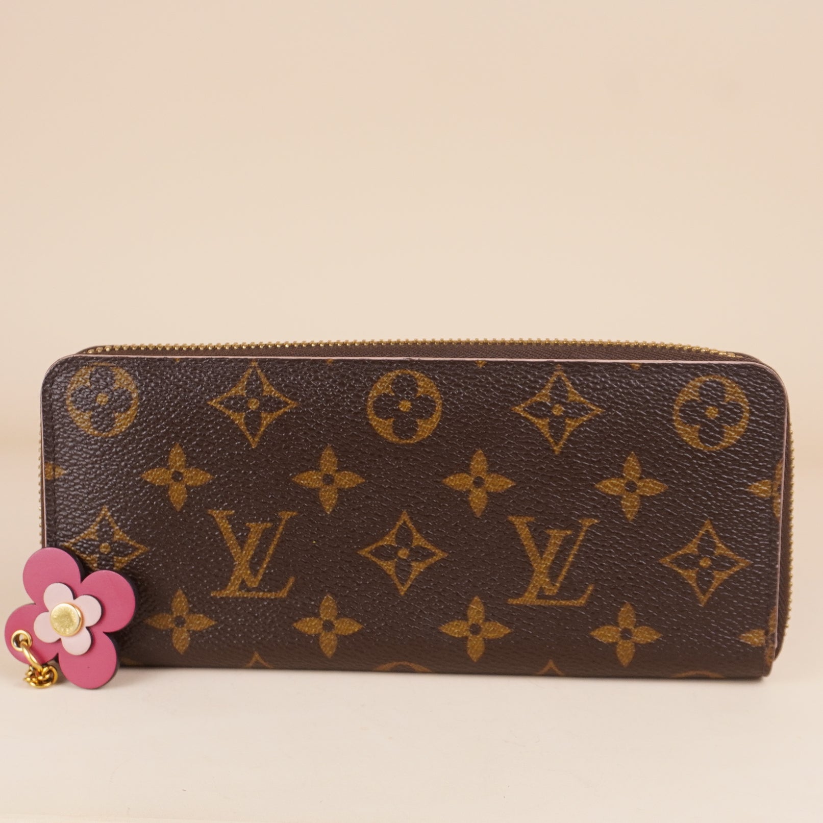 PRE-OWNED LV Monogram Blooming Flowers Clemence Wallet