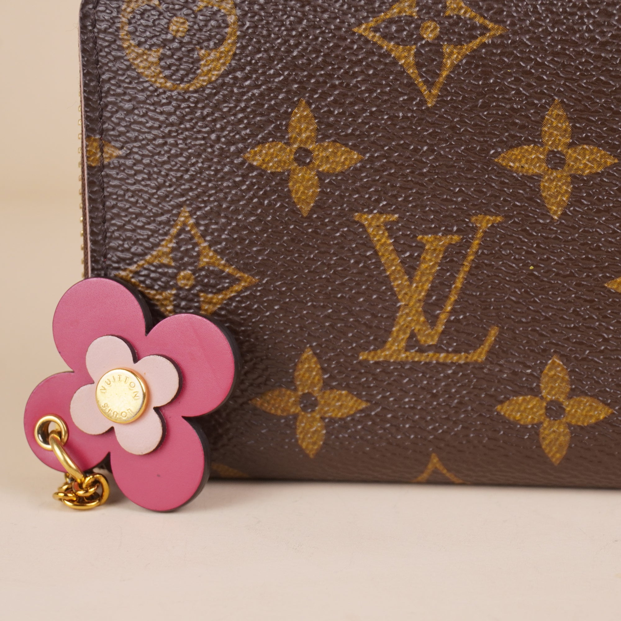 PRE-OWNED LV Monogram Blooming Flowers Clemence Wallet