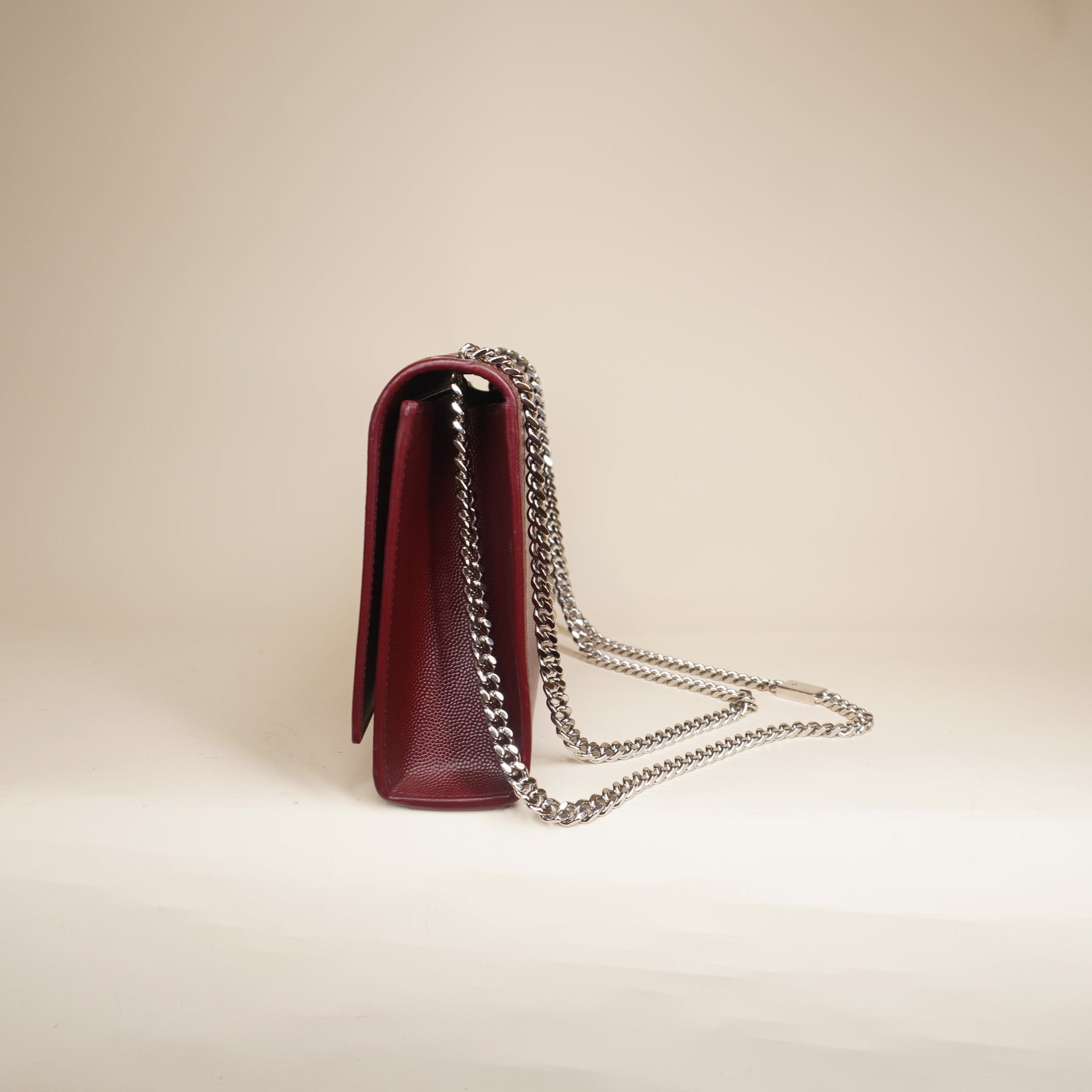 PRE-OWNED Grain De Poudre Medium Classic Monogram Kate Satchel Amaranto